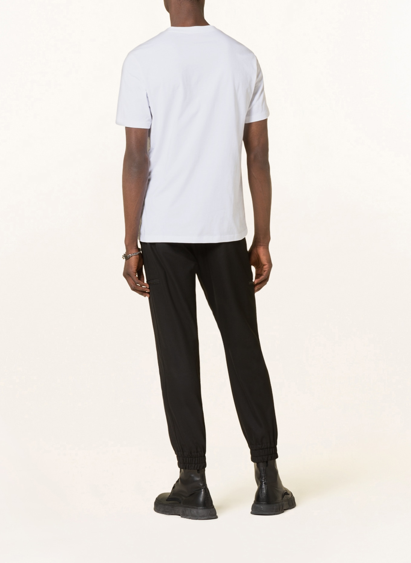 HUGO T-shirt DALPACA, Color: WHITE/ BLACK/ RED (Image 3)