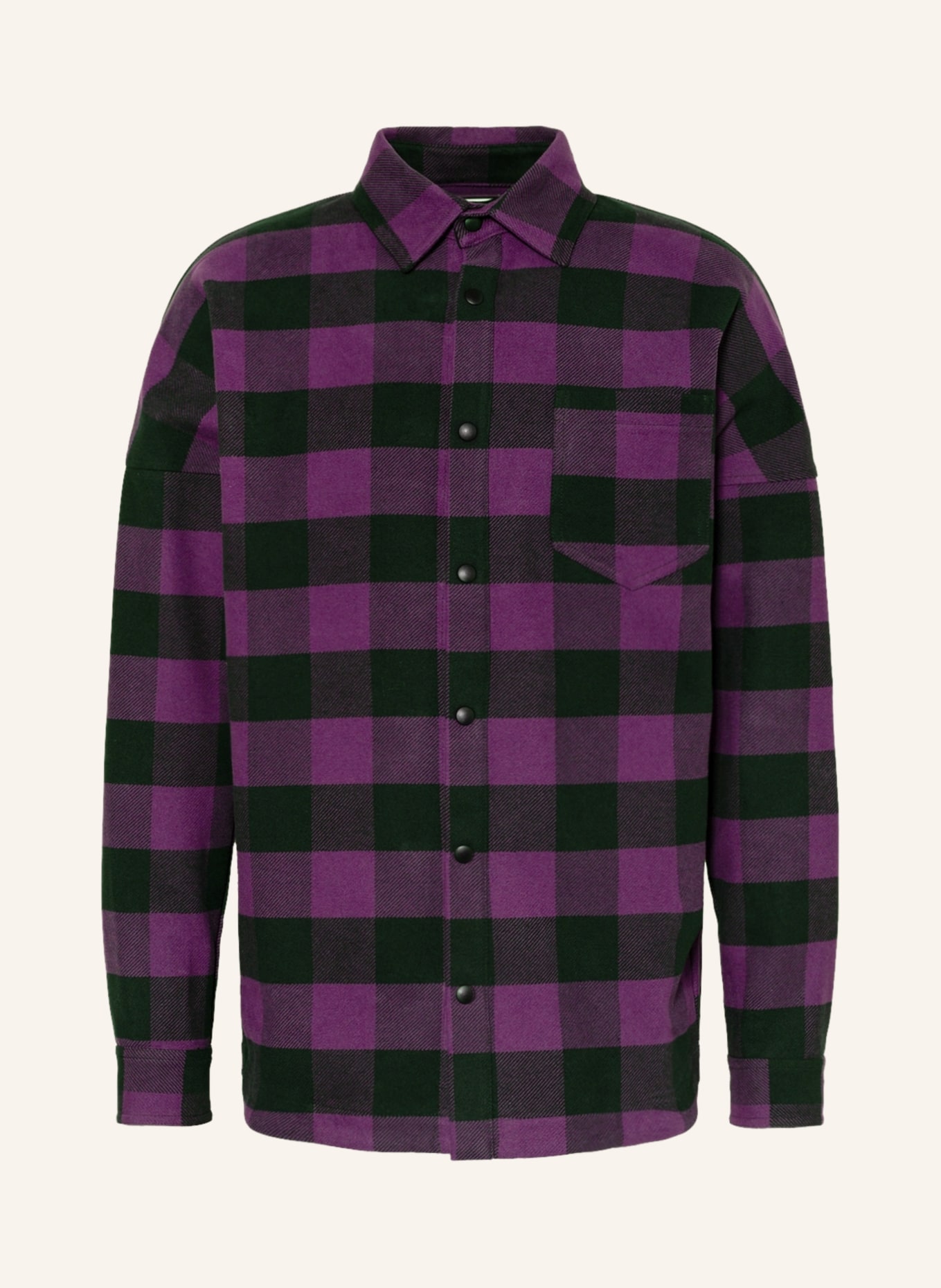 Palm Angels Flannel overshirt, Color: FUCHSIA/ BLACK (Image 1)