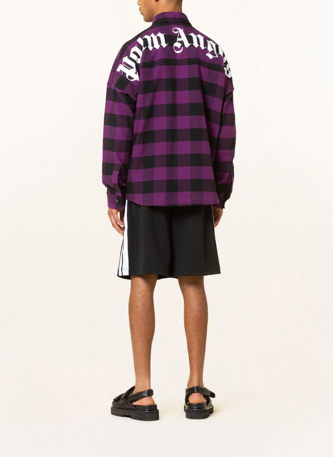 Palm Angels Flannel overshirt, Color: FUCHSIA/ BLACK (Image 3)