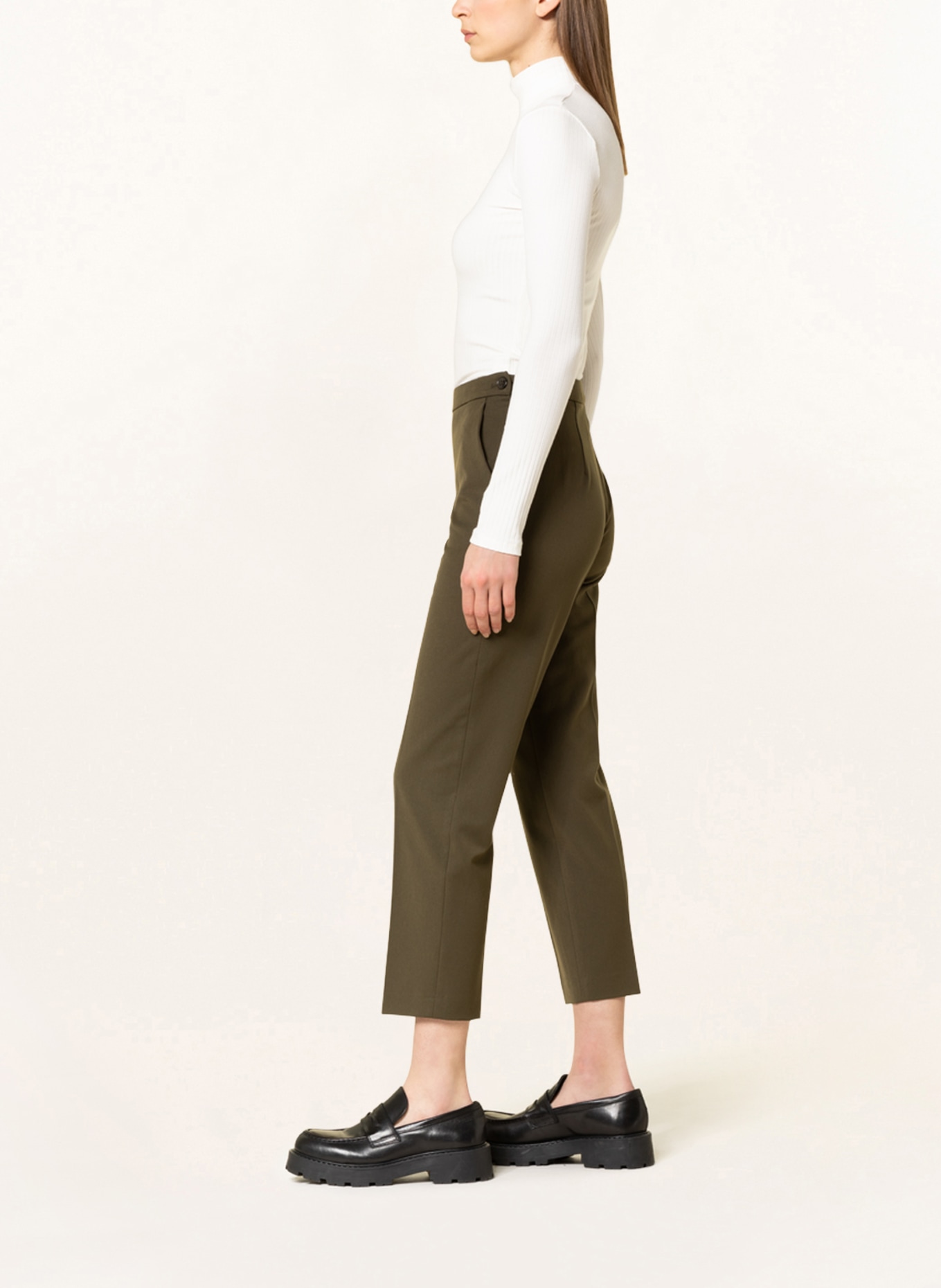 MORE & MORE 7/8 pants , Color: OLIVE (Image 4)