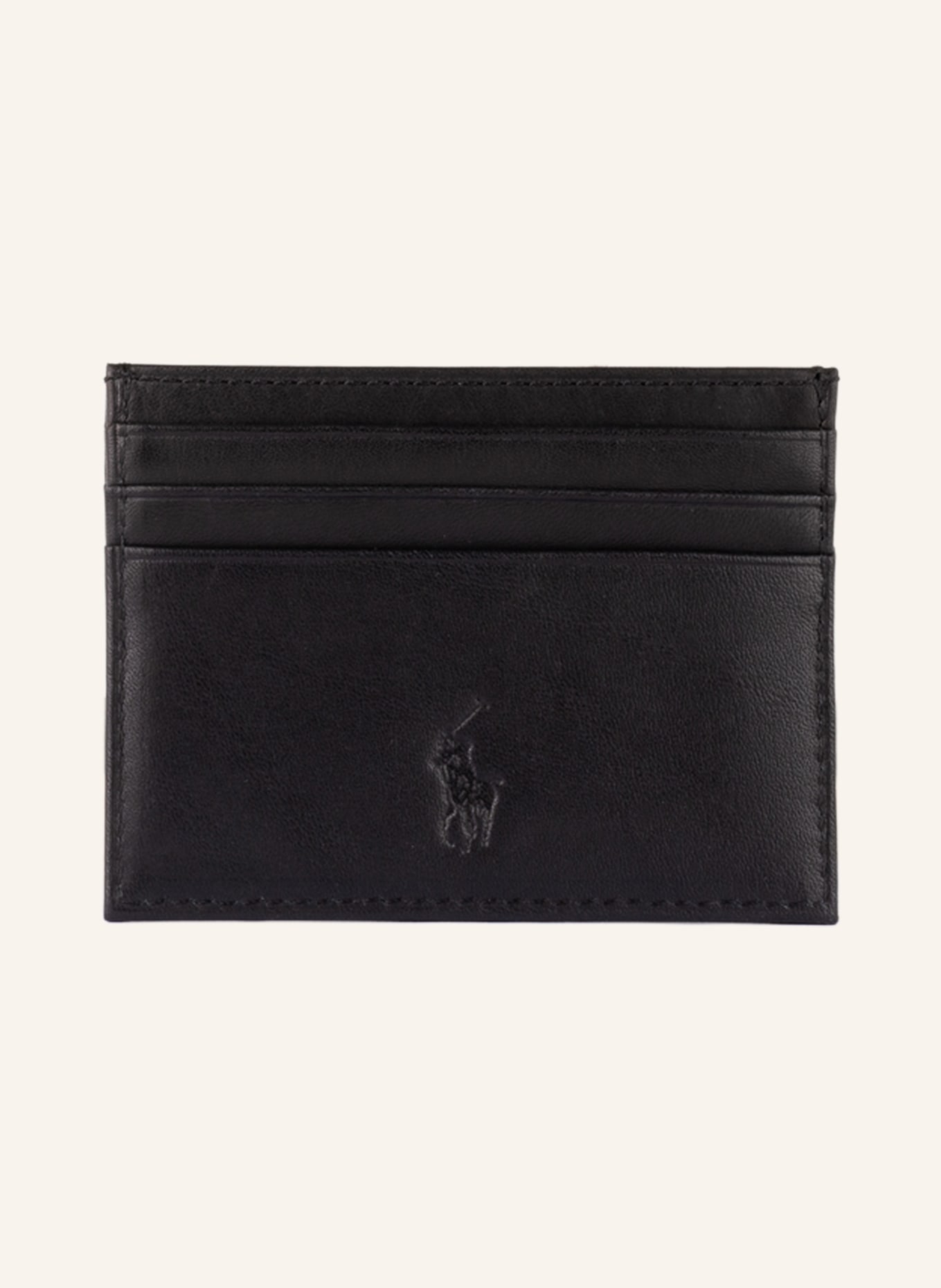 POLO RALPH LAUREN Set: Kartenetui und Ledergürtel: SCHWARZ