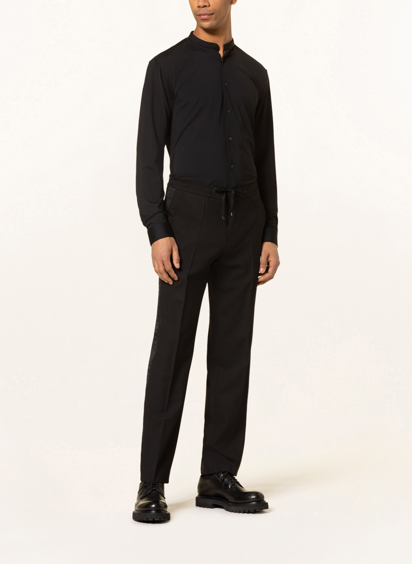 HUGO Jersey shirt ENRIQUE PERFORMANCE extra slim fit , Color: BLACK (Image 2)