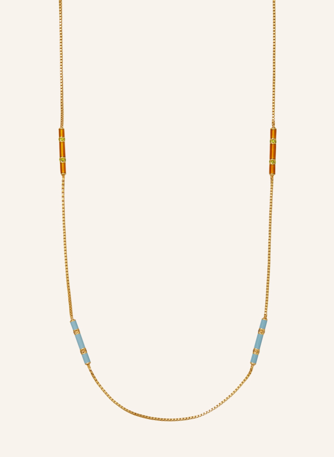 TORY BURCH Halskette KIRA, Farbe: GOLD/ HELLBLAU/ COGNAC(Bild null)