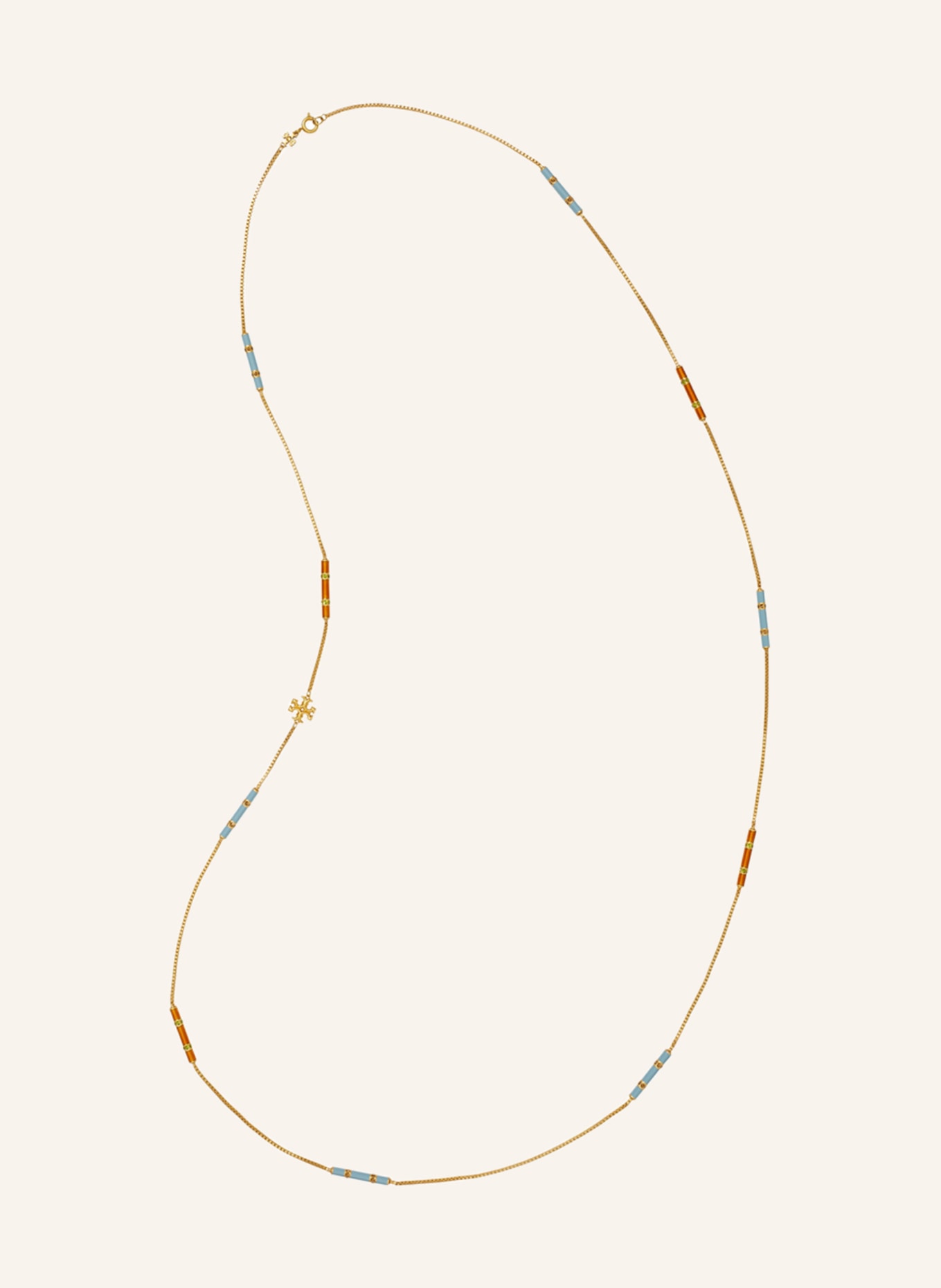 TORY BURCH Halskette KIRA, Farbe: GOLD/ HELLBLAU/ COGNAC (Bild 2)