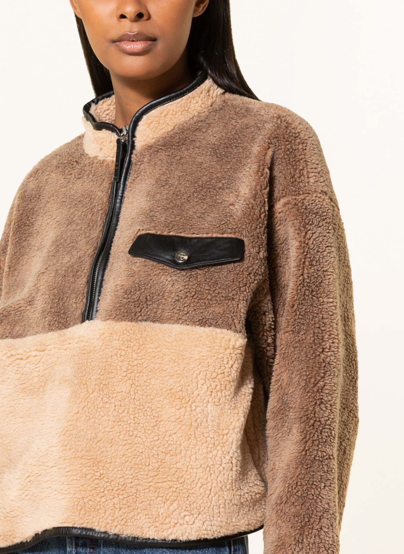 Teddy half zip jacket
