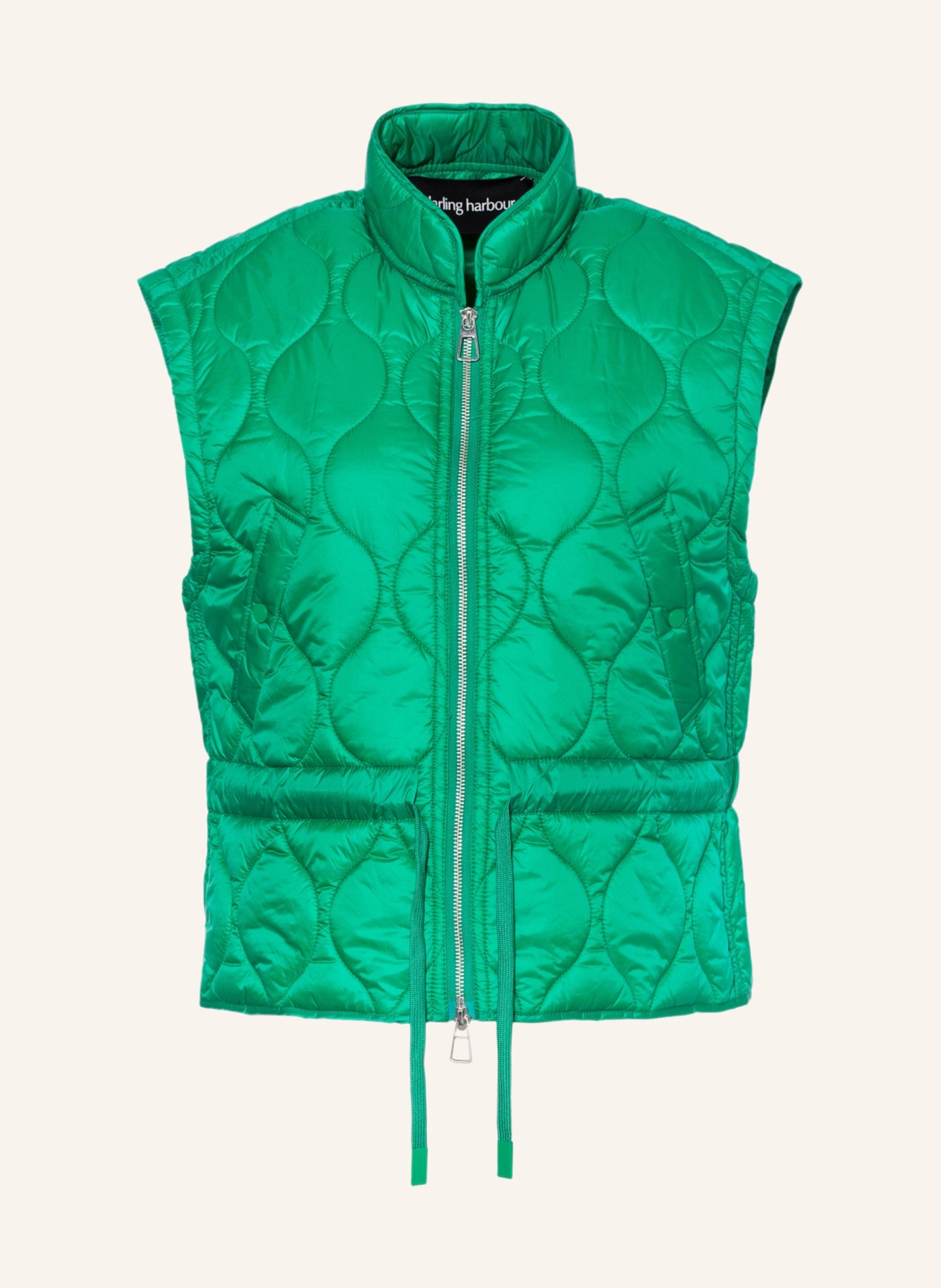 darling harbour Quilted vest, Color: GREEN (Image 1)