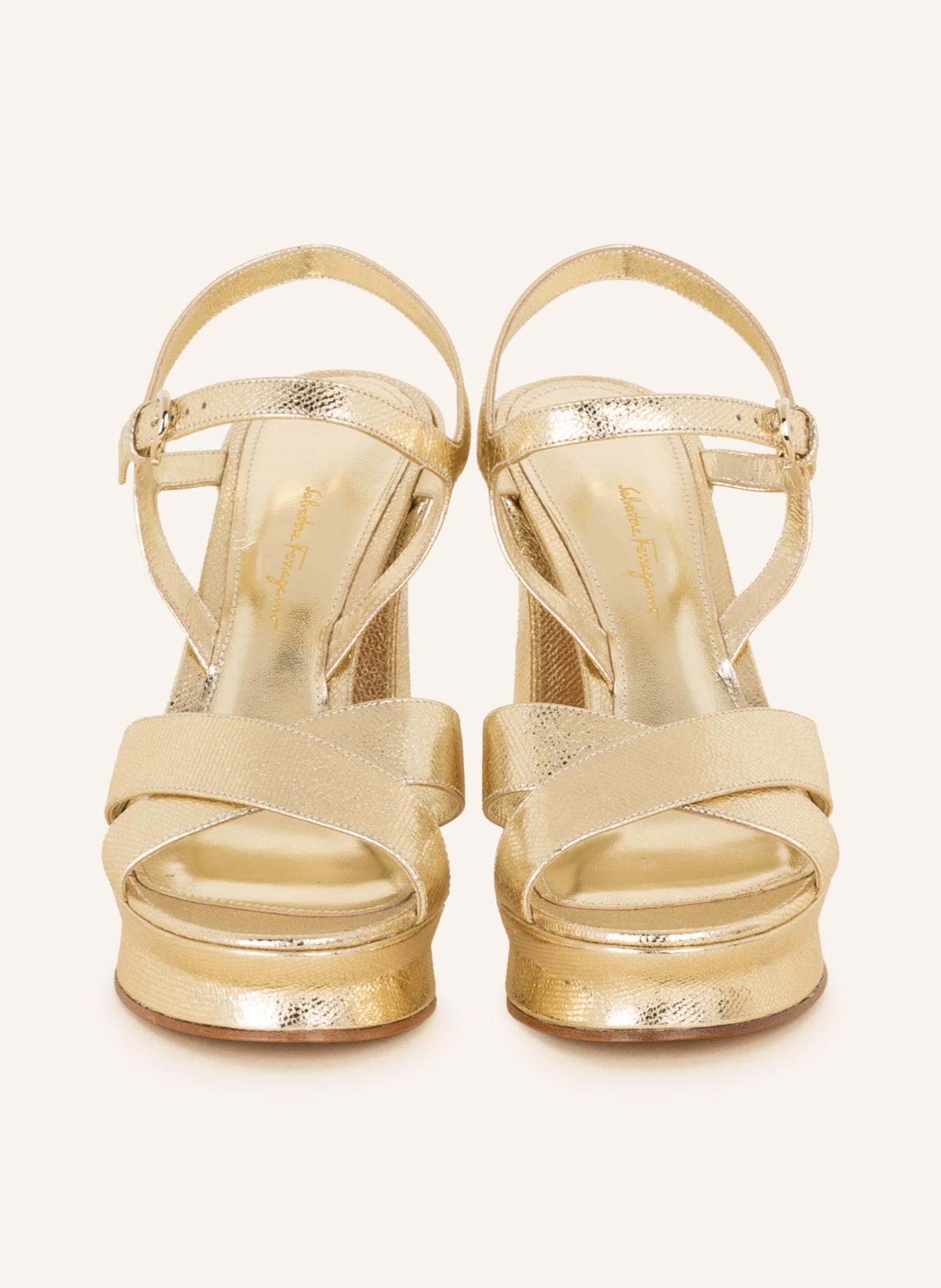 FERRAGAMO Platform sandals SONYA, Color: GOLD (Image 3)