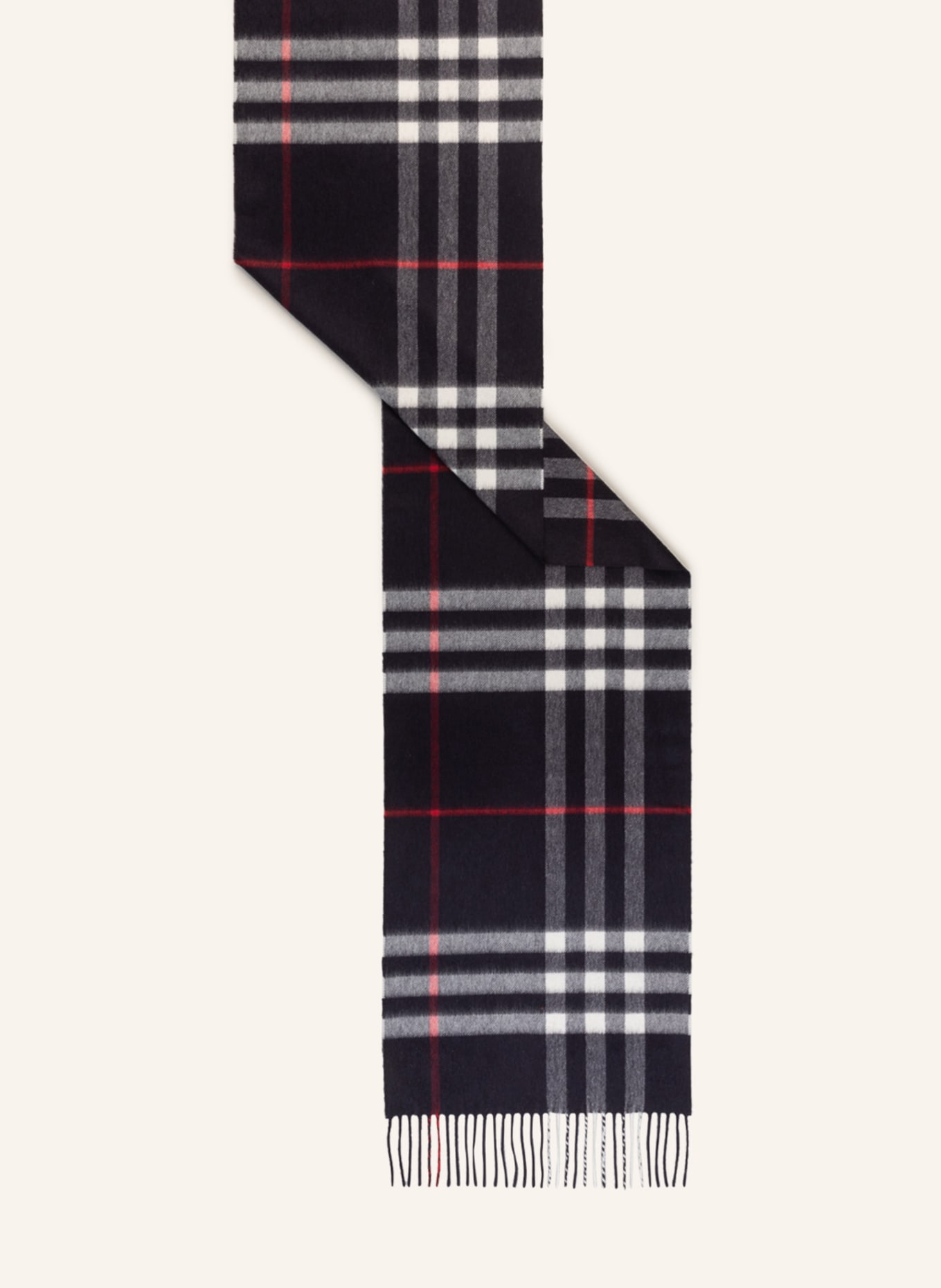 BURBERRY Cashmere-Schal, Farbe: DUNKELBLAU/ WEISS (Bild 2)