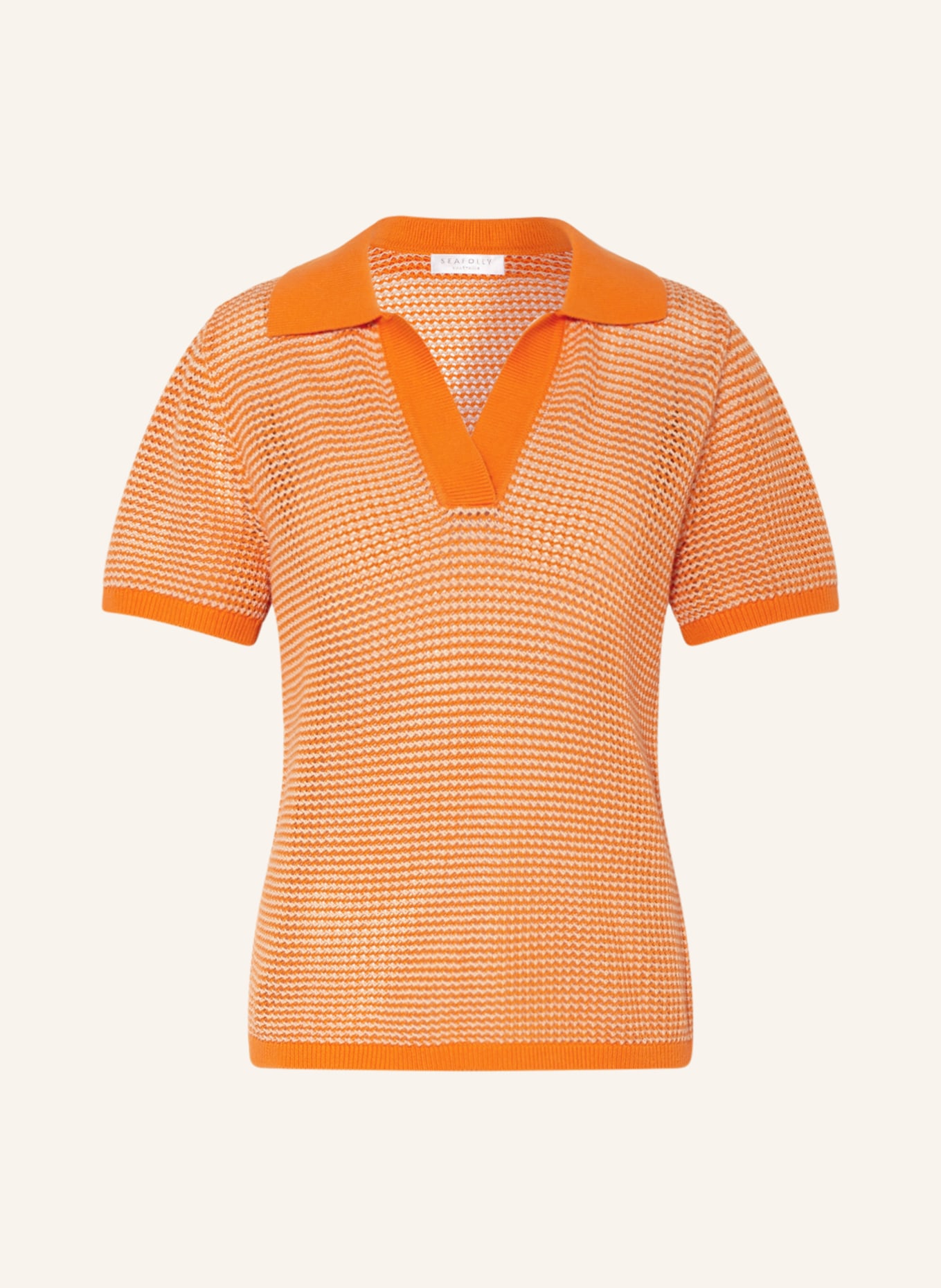 SEAFOLLY Knit shirt SUNRAY, Color: ORANGE/ ECRU (Image 1)
