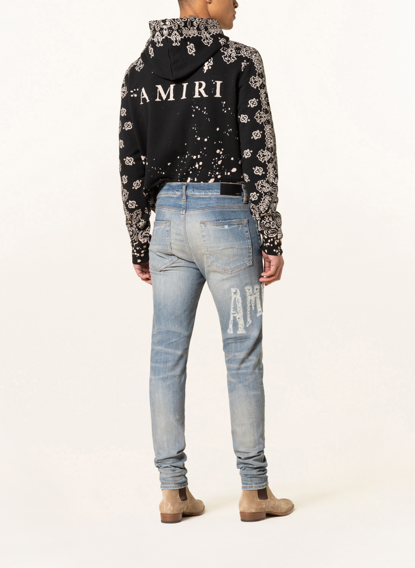 AMIRI Destroyed Jeans Extra Slim Fit, Farbe: 408 CLAY INDIGO (Bild 3)