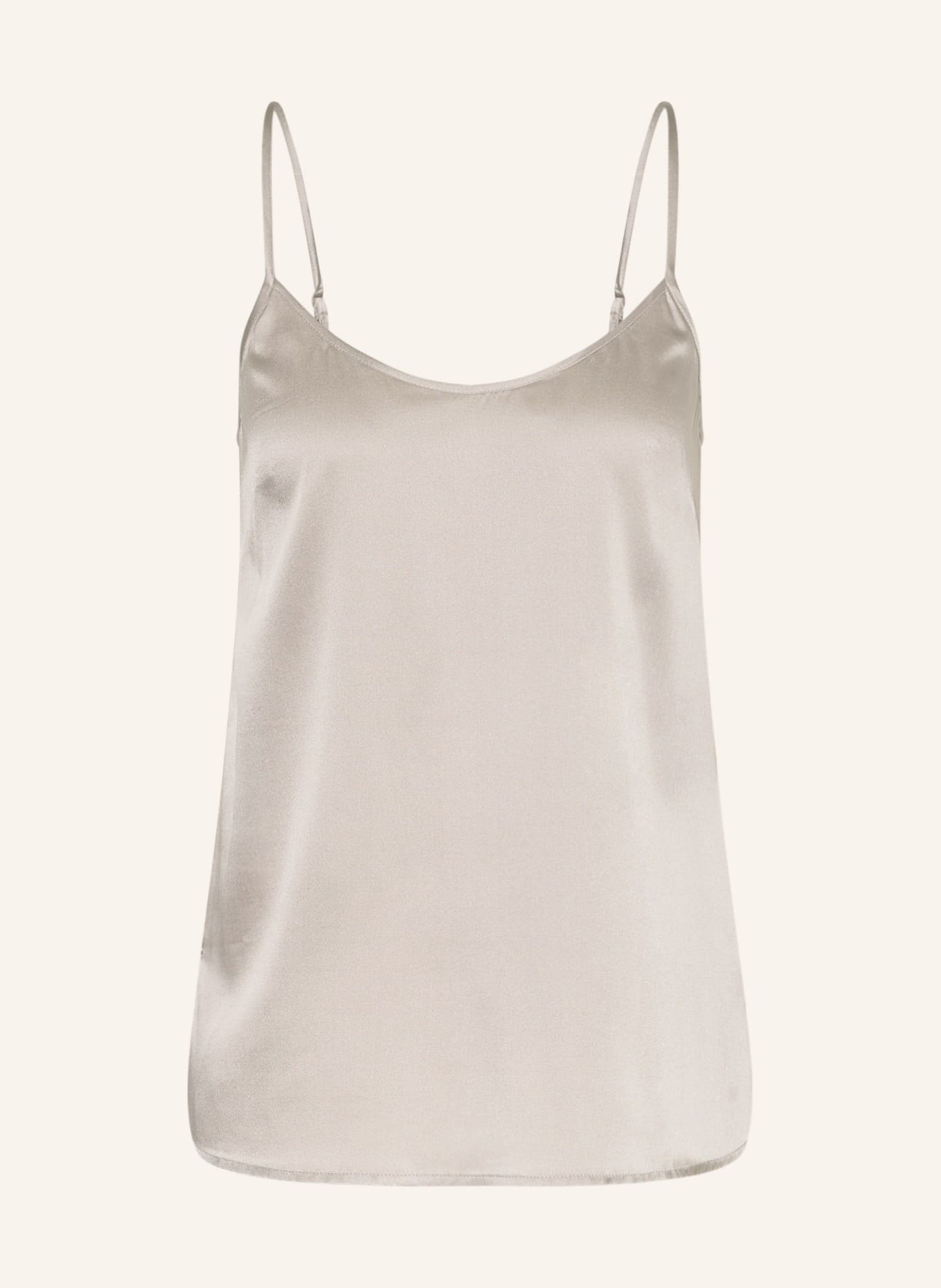 darling harbour Pajama top in silk: TAUPE