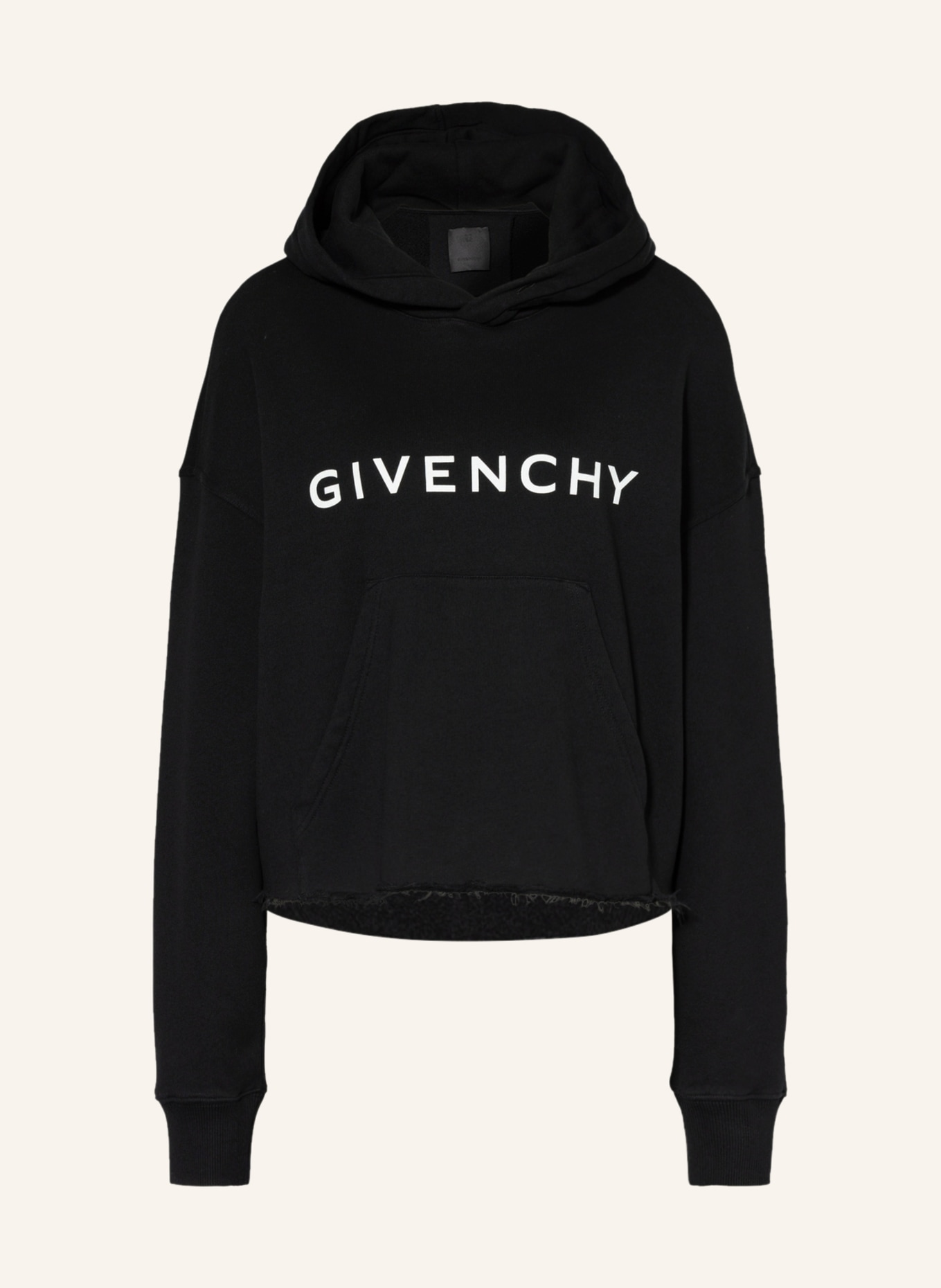 GIVENCHY Cropped hoodie , Color: BLACK (Image 1)
