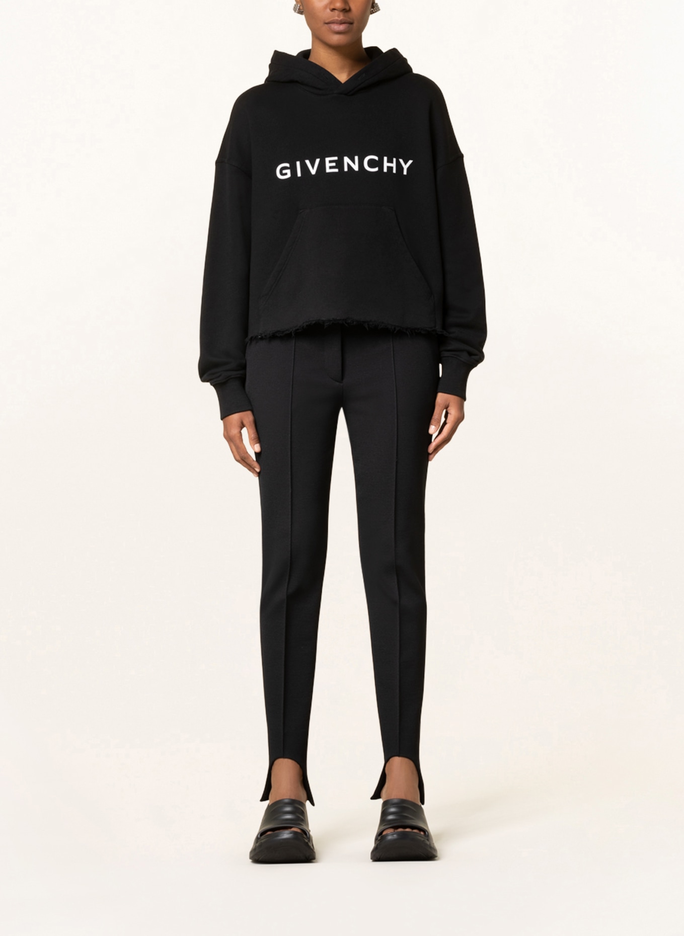 GIVENCHY Cropped hoodie , Color: BLACK (Image 2)
