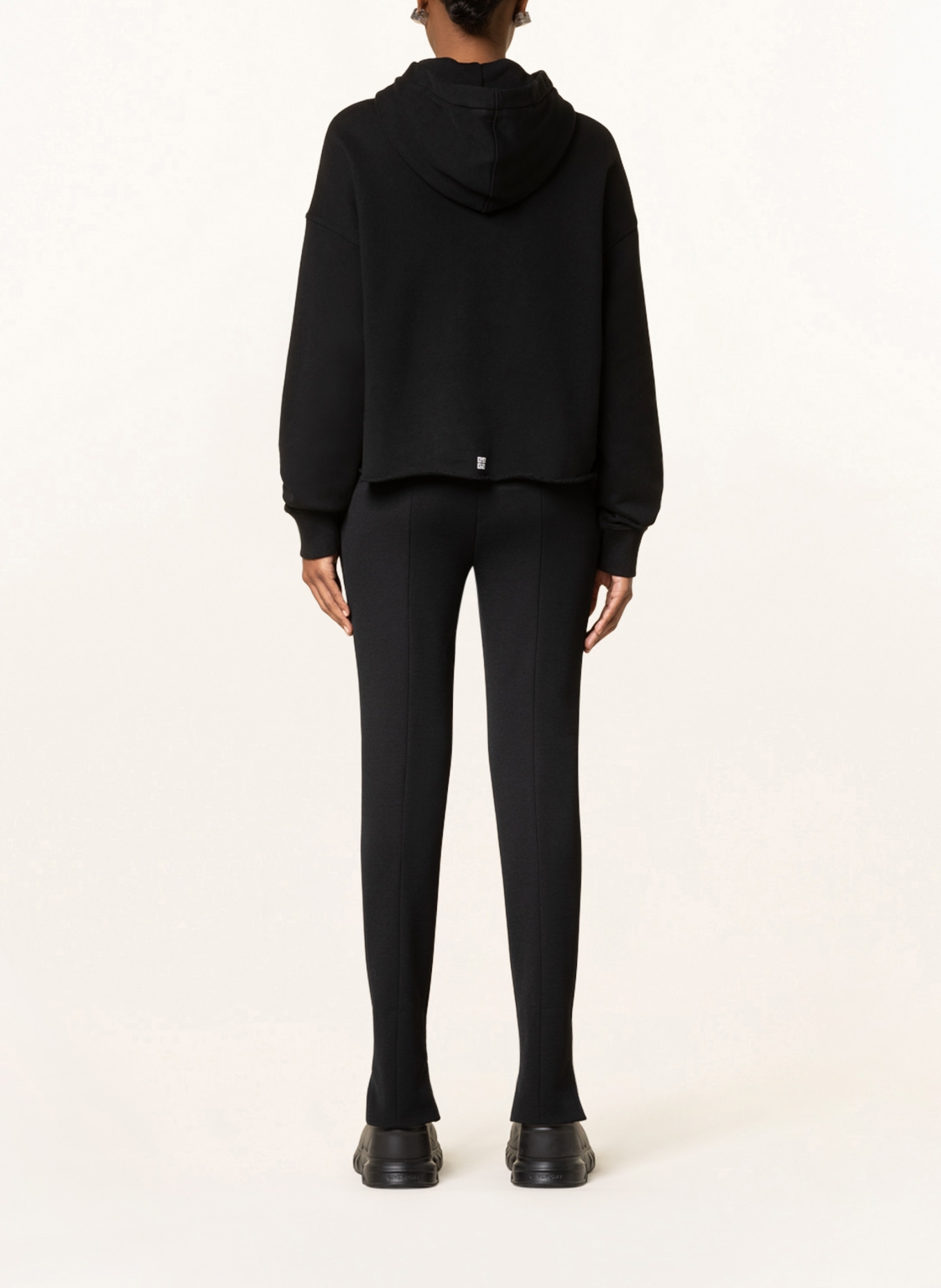 GIVENCHY Cropped hoodie , Color: BLACK (Image 3)