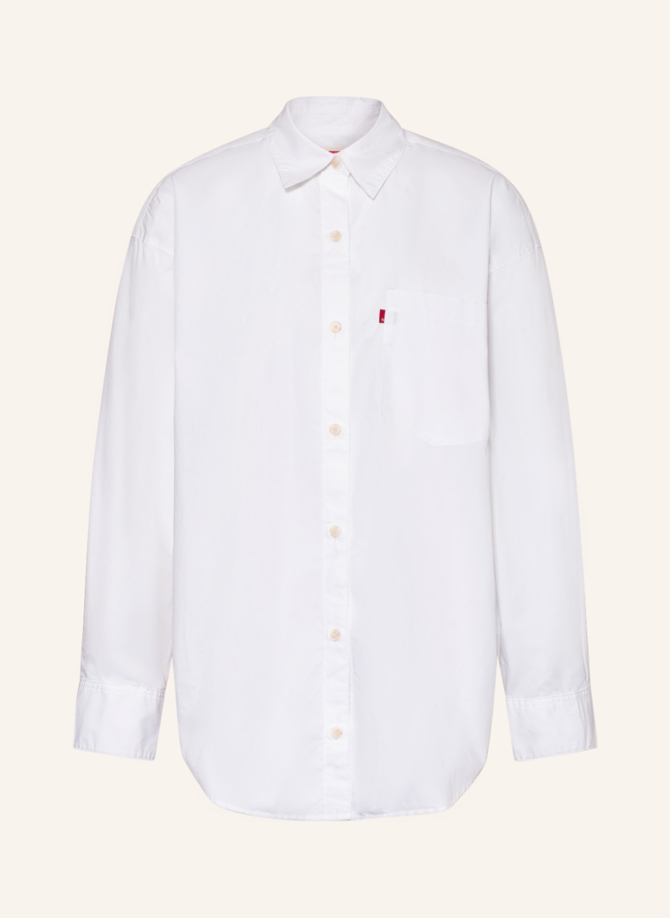 Levi's® Oversized shirt blouse THE EX-BOYFRIEND SHIRT in denim look, Color: WHITE (Image 1)