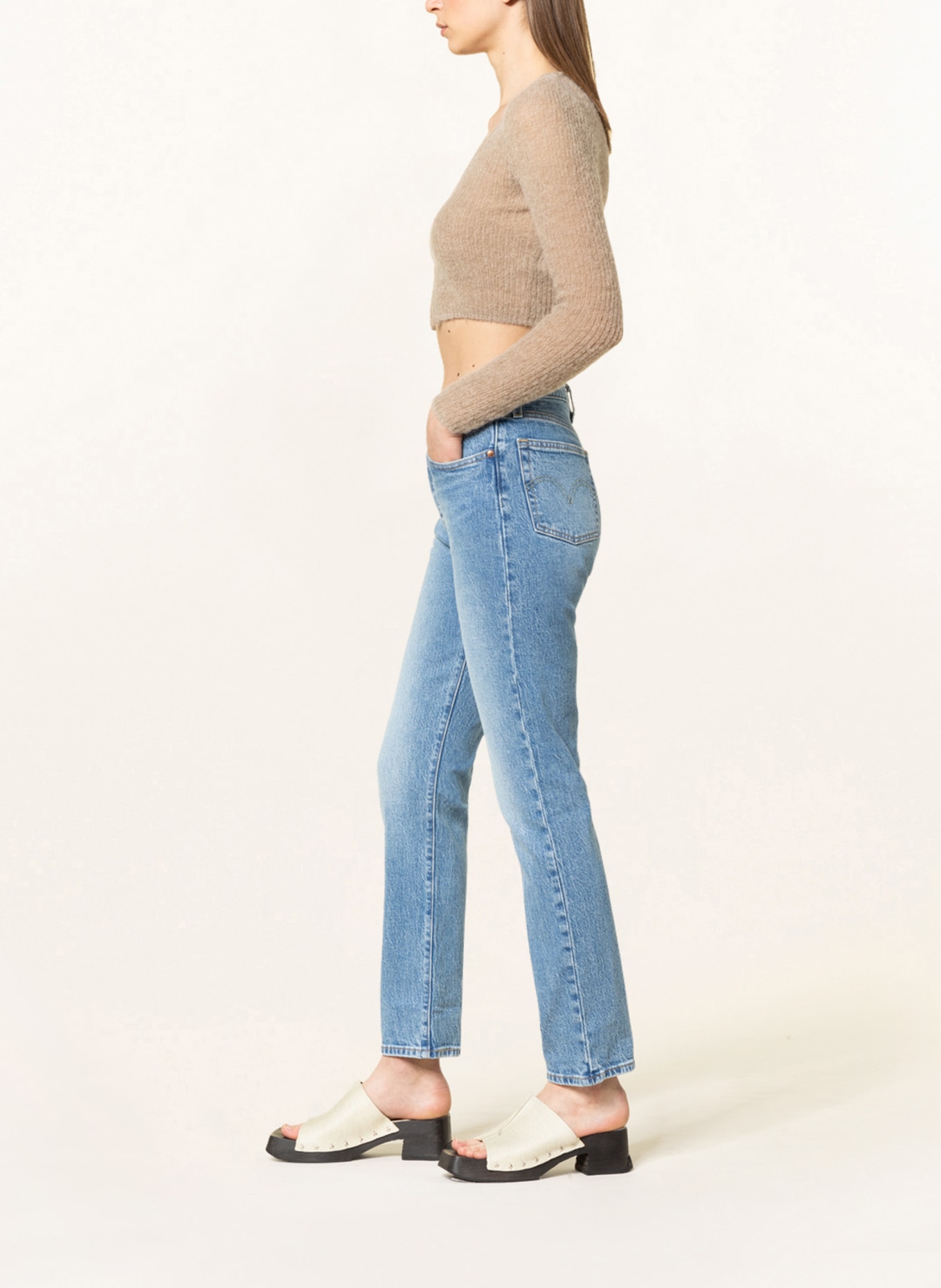 Levi's® Mom Jeans 501 JEANS, Farbe: 15 Light Indigo - Worn In (Bild 4)