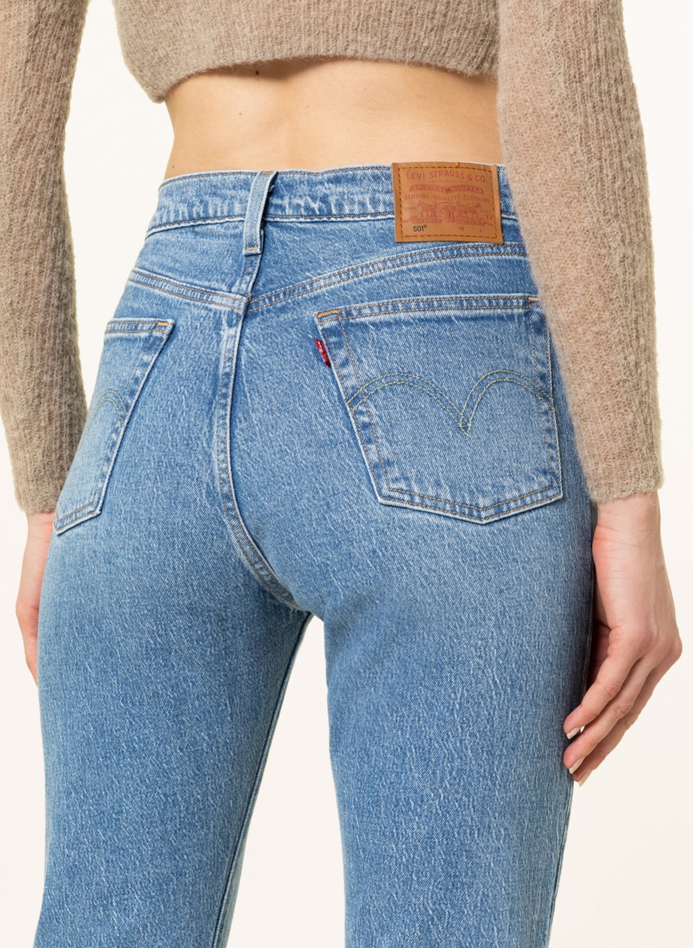 Levi's® Mom Jeans 501 JEANS, Farbe: 15 Light Indigo - Worn In (Bild 5)