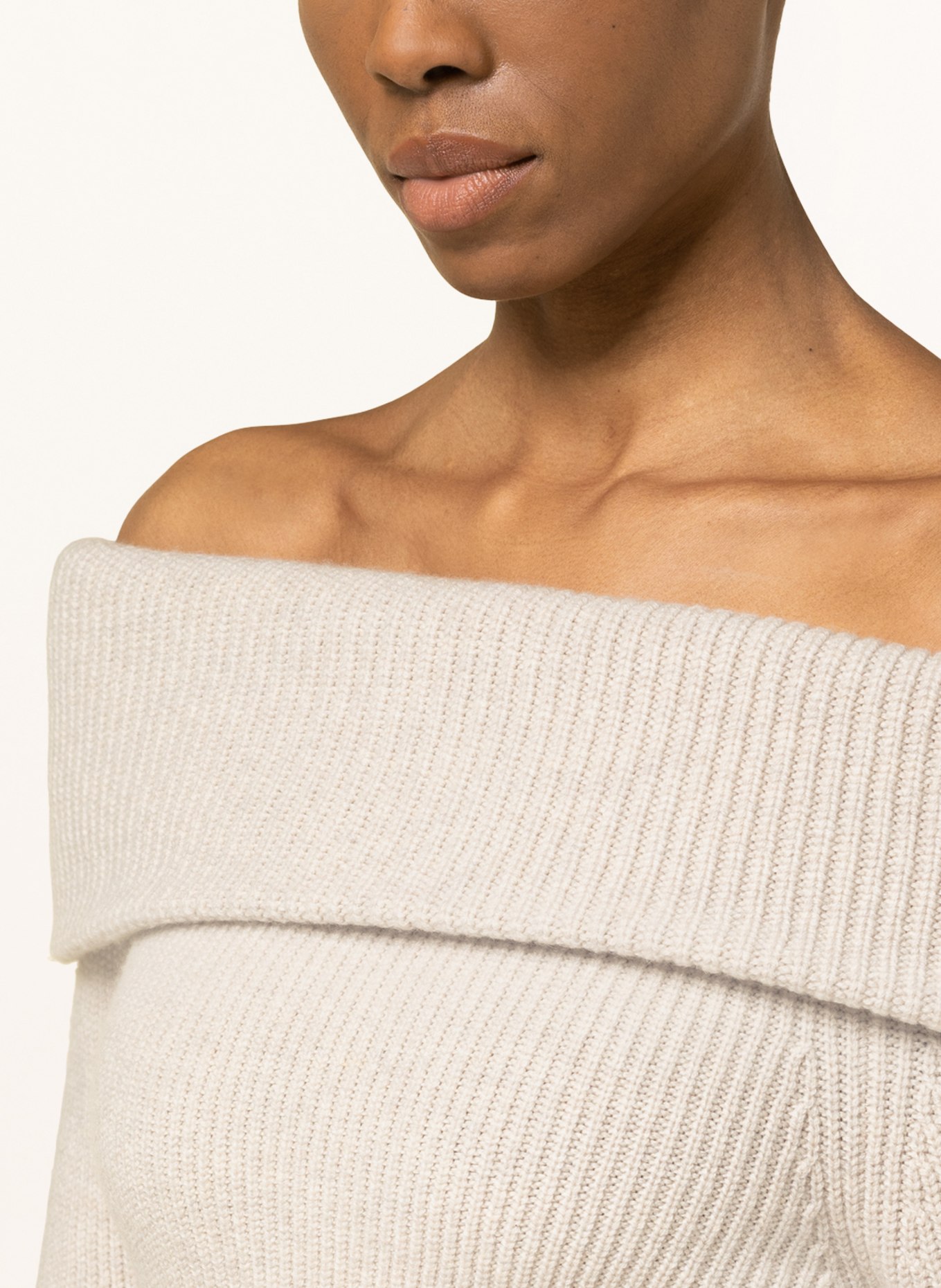 ISABEL MARANT Off-shoulder sweater BAYA with cashmere, Color: BEIGE (Image 4)