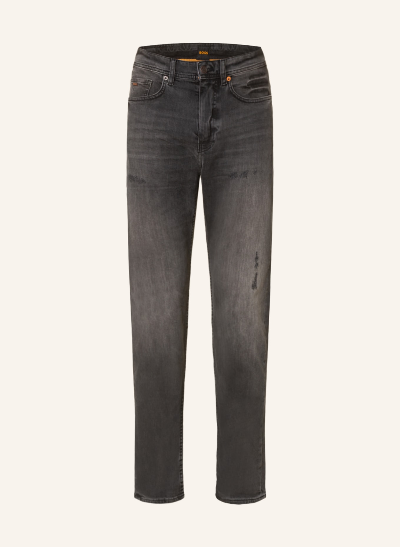 BOSS Destroyed Jeans TABER Tapered Fit, Farbe: 007 BLACK (Bild 1)
