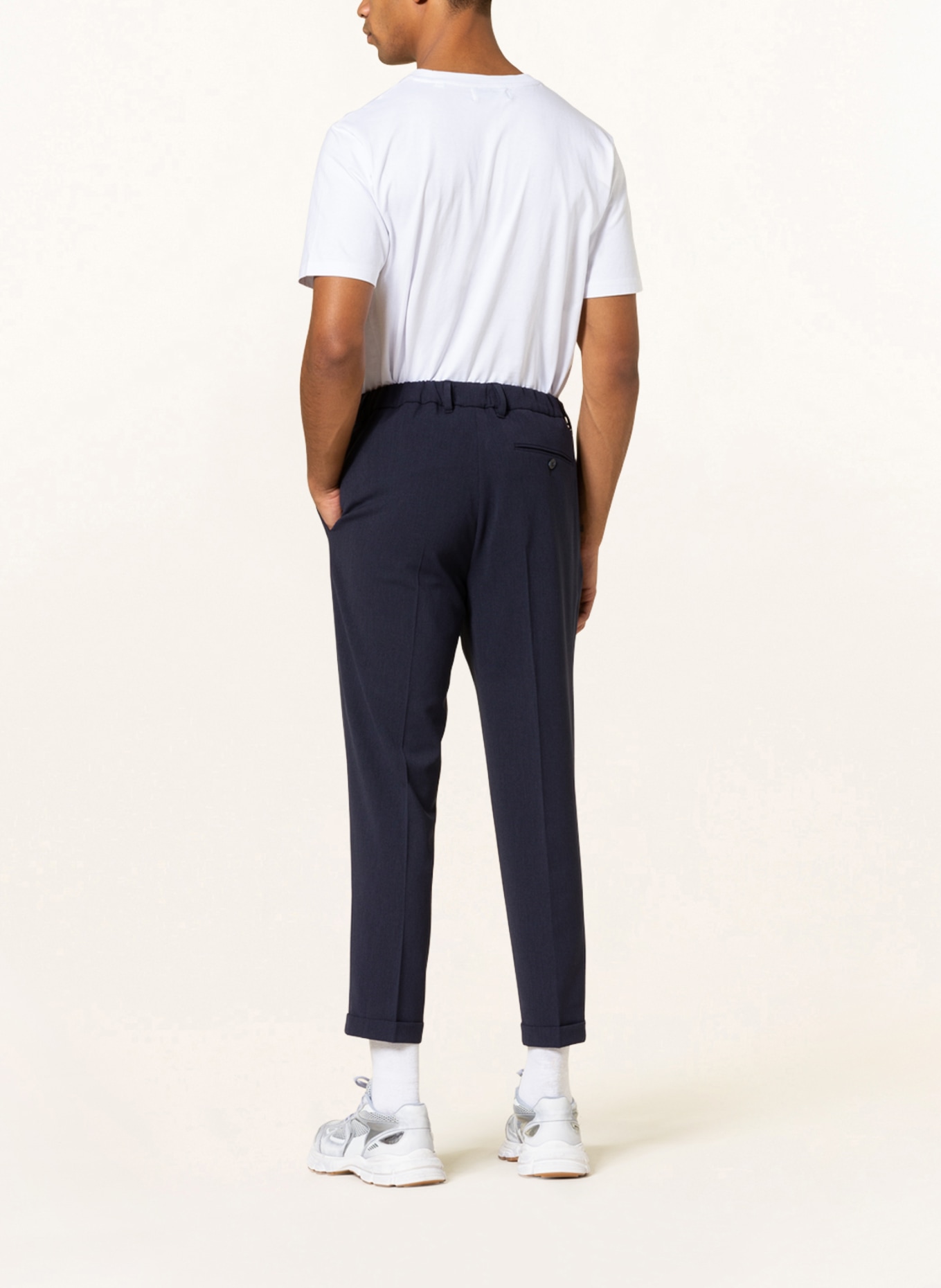 SPSR Spodnie garniturowe extra slim fit , Kolor: GRANATOWY (Obrazek 4)