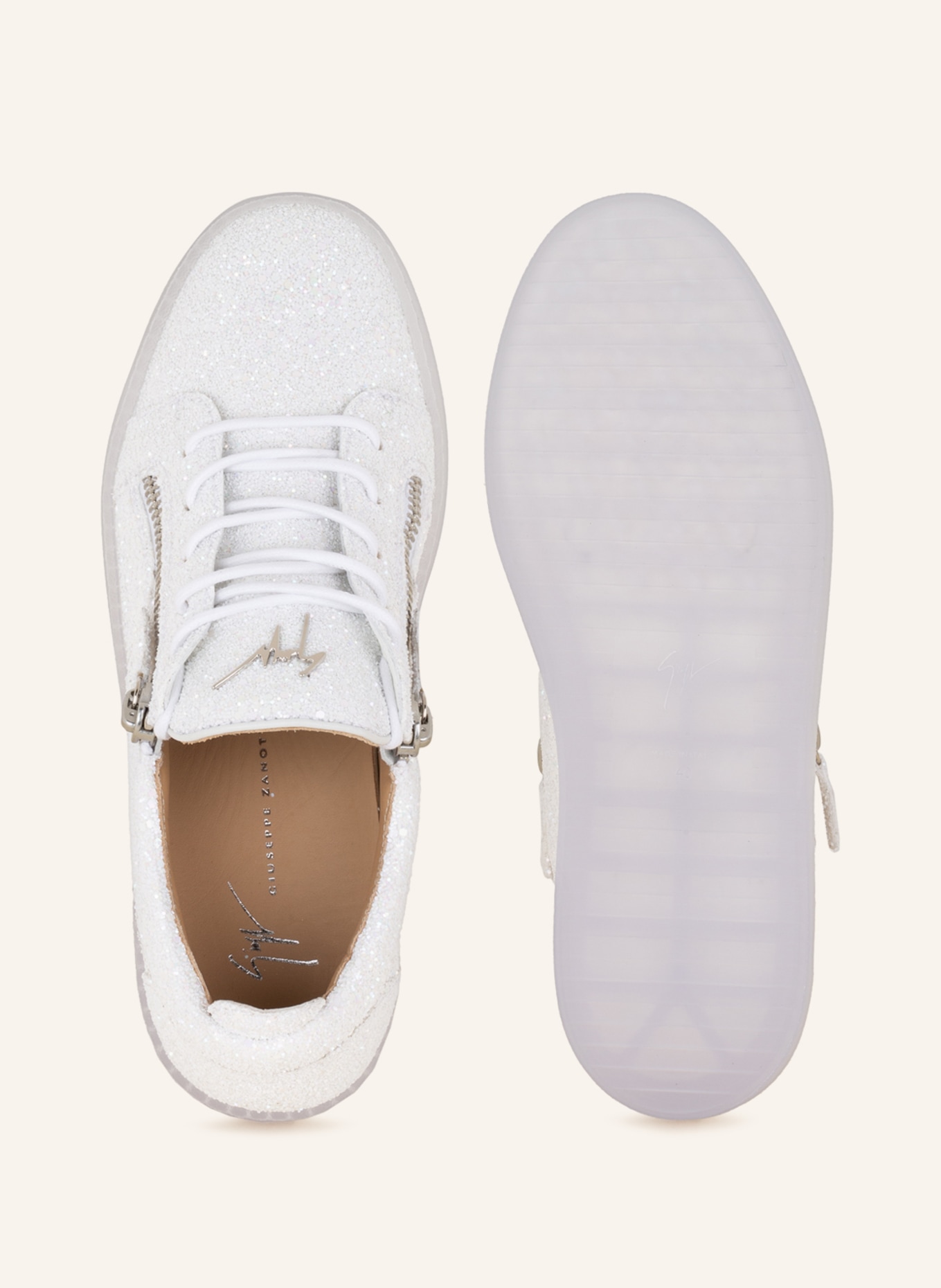 GIUSEPPE ZANOTTI DESIGN Sneakers with sequins, Color: WHITE (Image 5)