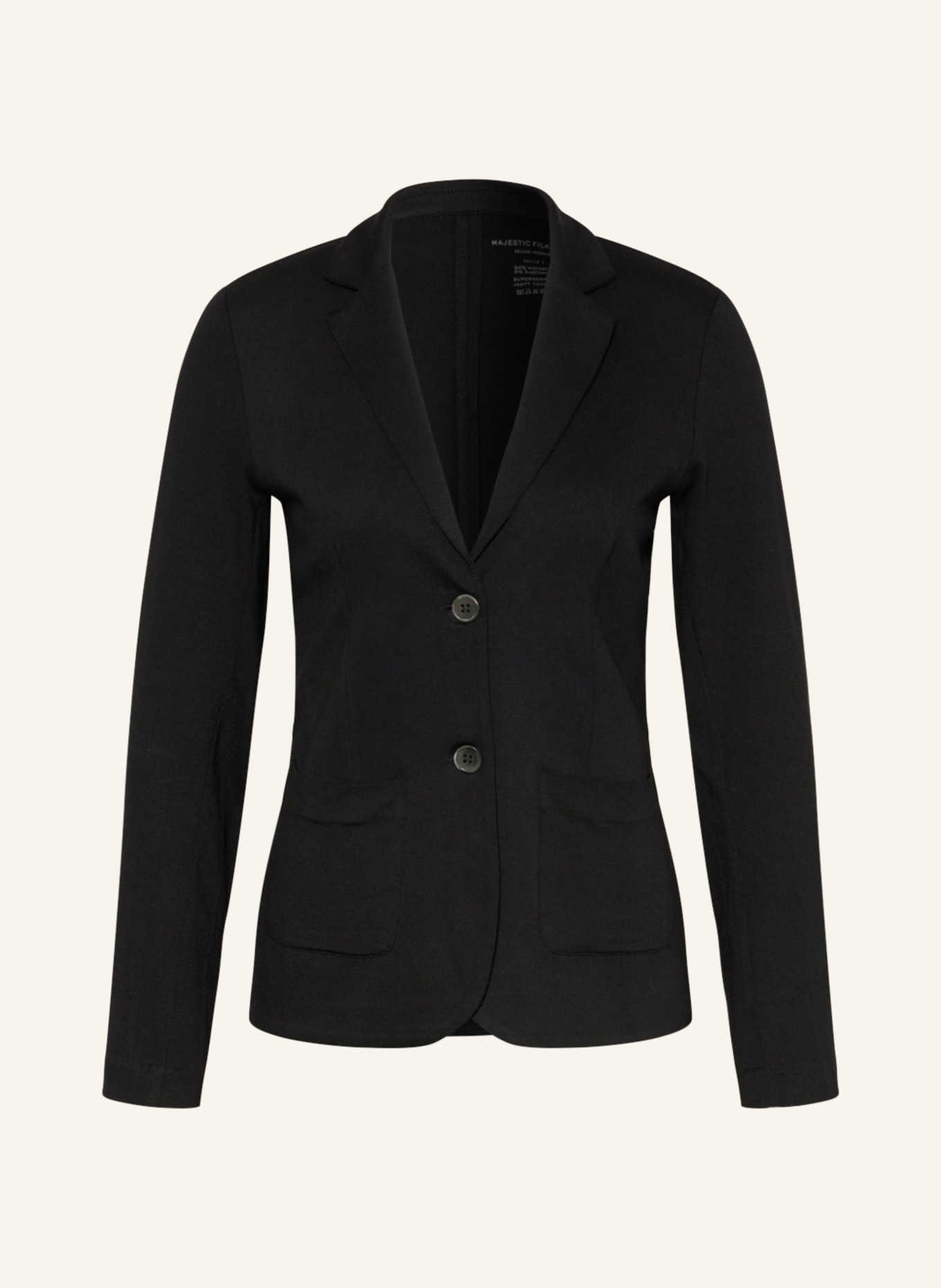 MAJESTIC FILATURES Jersey blazer , Color: BLACK (Image 1)