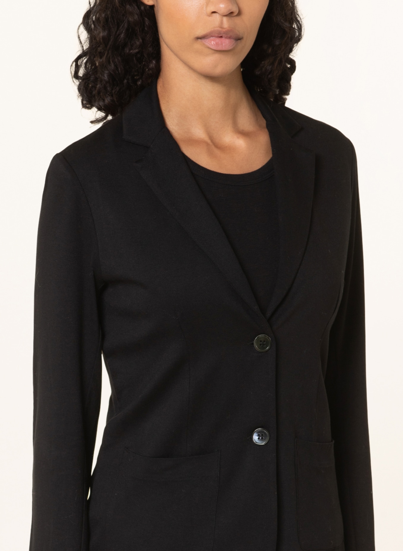 MAJESTIC FILATURES Jersey blazer , Color: BLACK (Image 4)