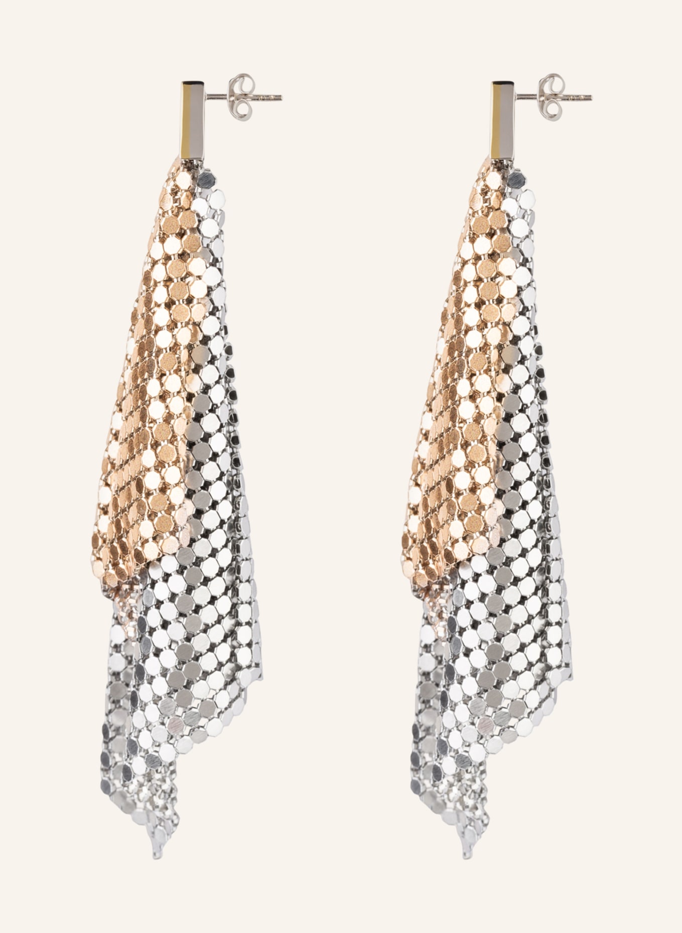 rabanne Earrings PIXEL, Color: SILVER/ GOLD (Image 2)