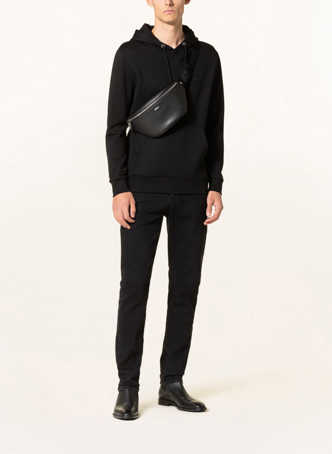 BOSS Saffiano-Gürteltasche ZAIR: SCHWARZ