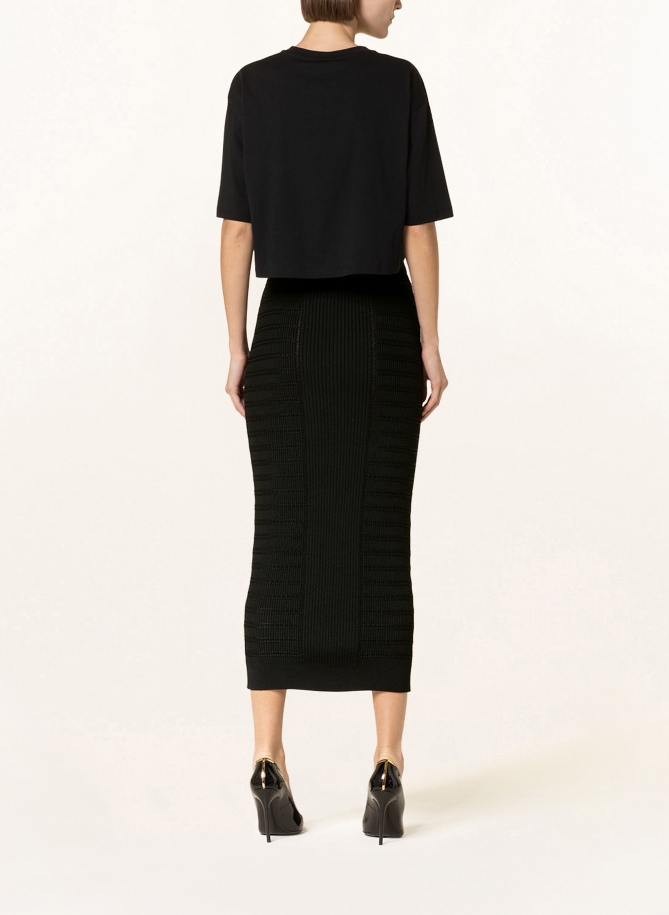 BALMAIN Knit skirt, Color: BLACK (Image 3)
