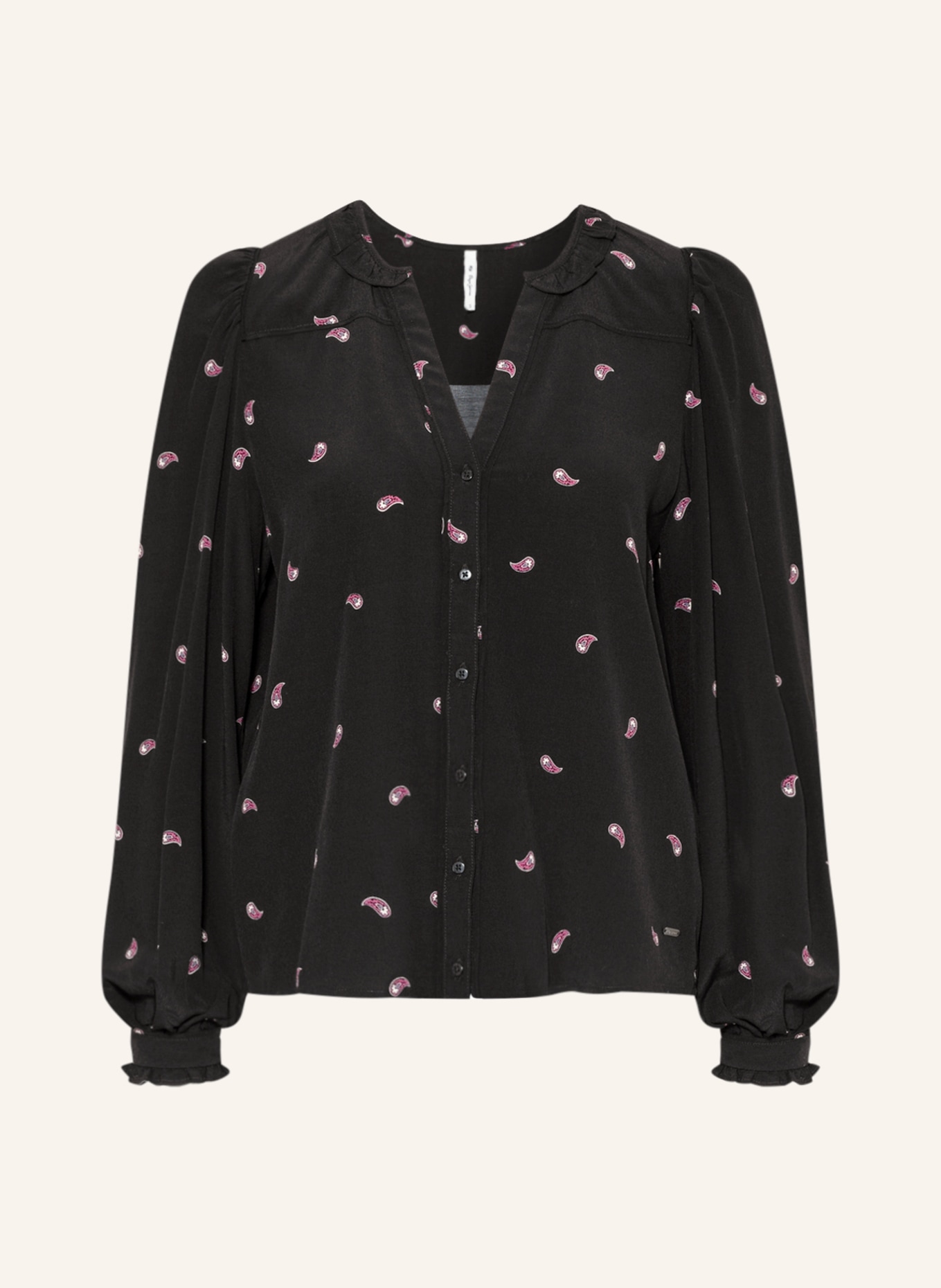 Pepe Jeans Blouse PALMIRA, Color: BLACK/ PINK (Image 1)