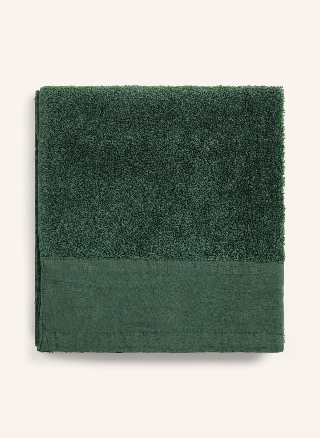 Marc O'Polo Guest towel LINAN, Color: DARK GREEN (Image 1)