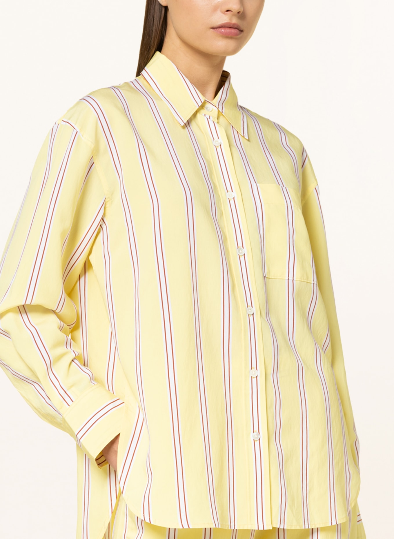 CLOSED Shirt blouse, Color: YELLOW/ WHITE/ BROWN (Image 4)