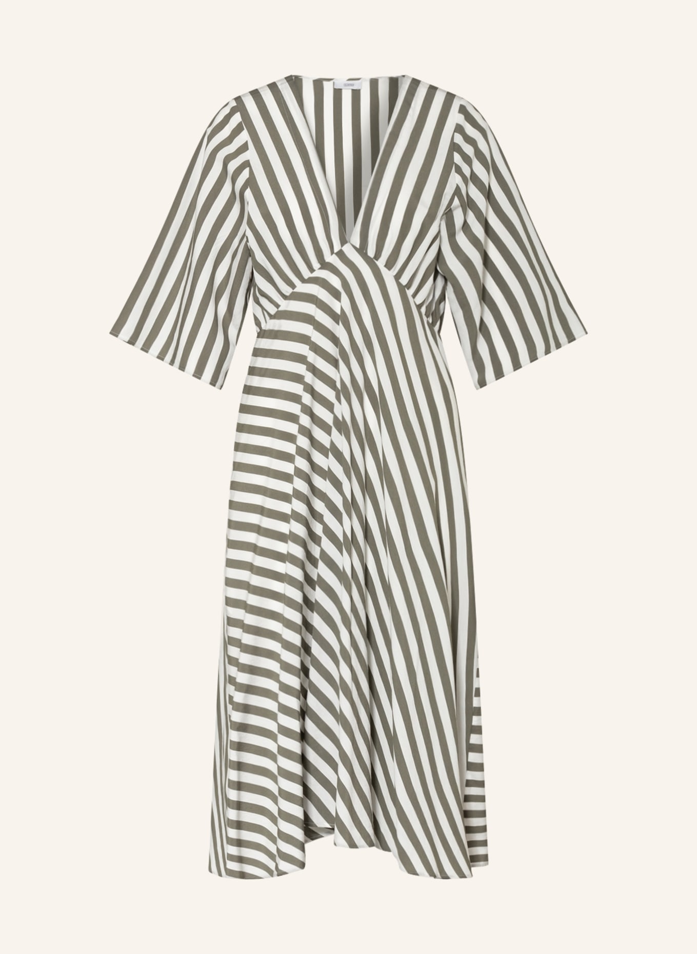 CLOSED Kleid mit 3/4-Arm, Farbe: WEISS/ KHAKI (Bild 1)