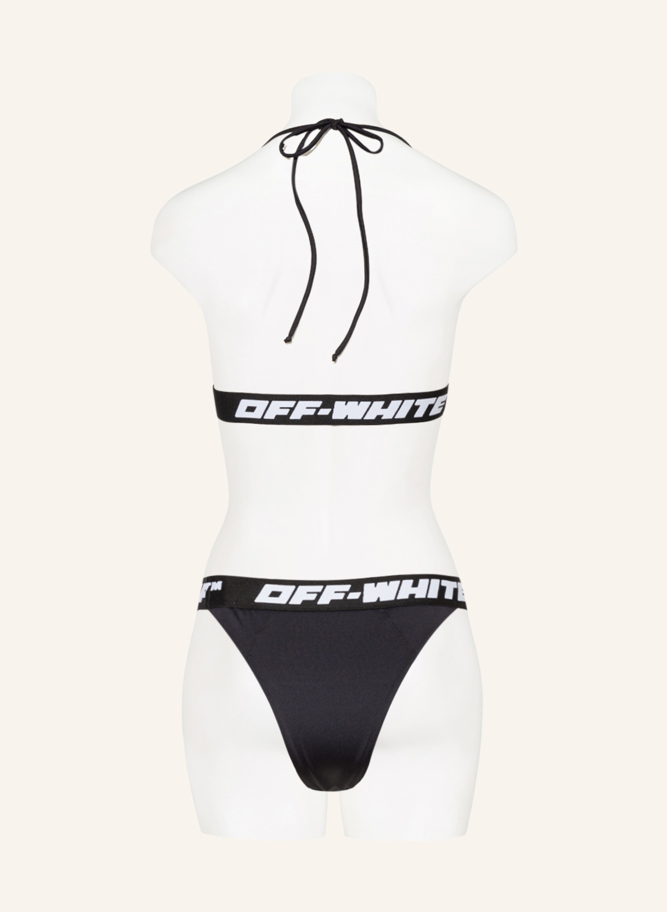 Off-White Triangel-Bikini, Farbe: SCHWARZ (Bild 3)