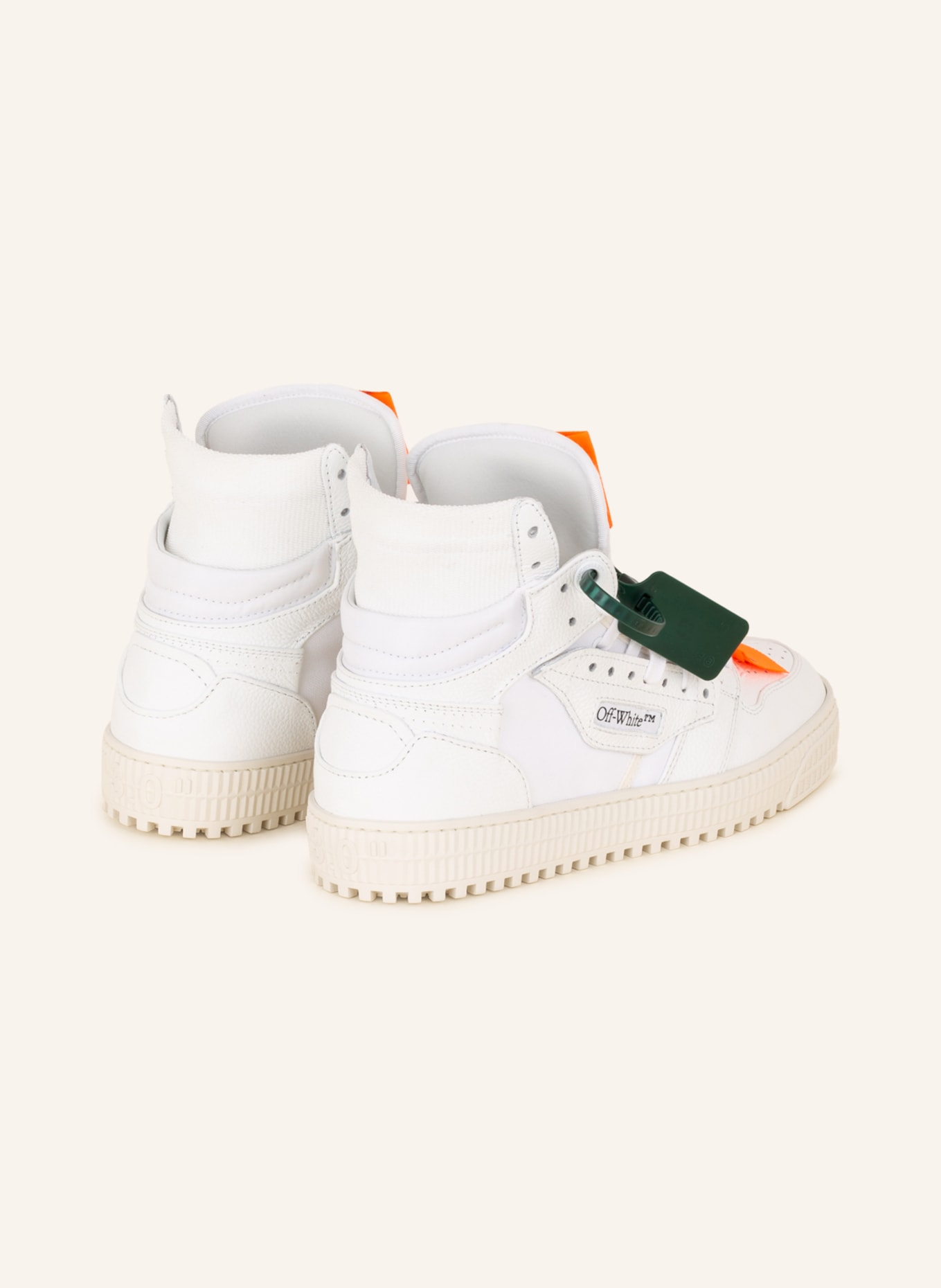 Off-White High-top sneakers OFF COURT, Color: WHITE/ NEON ORANGE (Image 2)