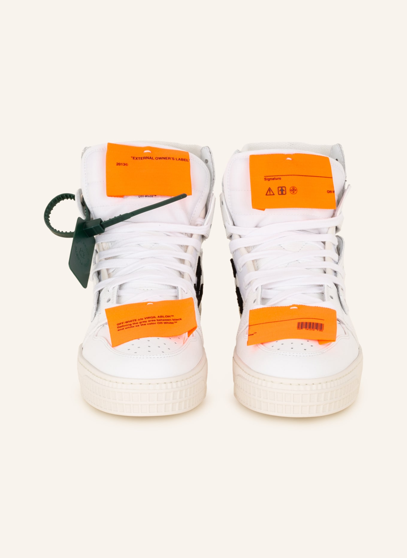 Off-White High-top sneakers OFF COURT, Color: WHITE/ NEON ORANGE (Image 3)