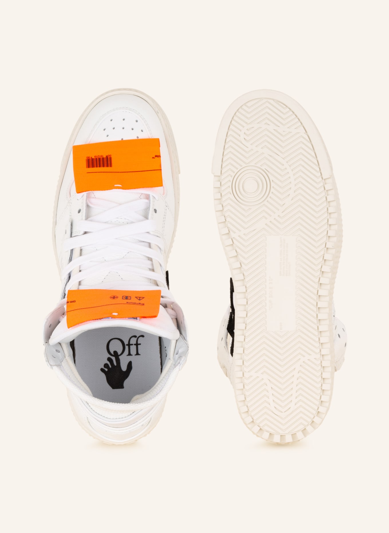 Off-White Hightop-Sneaker OFF COURT, Farbe: WEISS/ NEONORANGE (Bild 5)