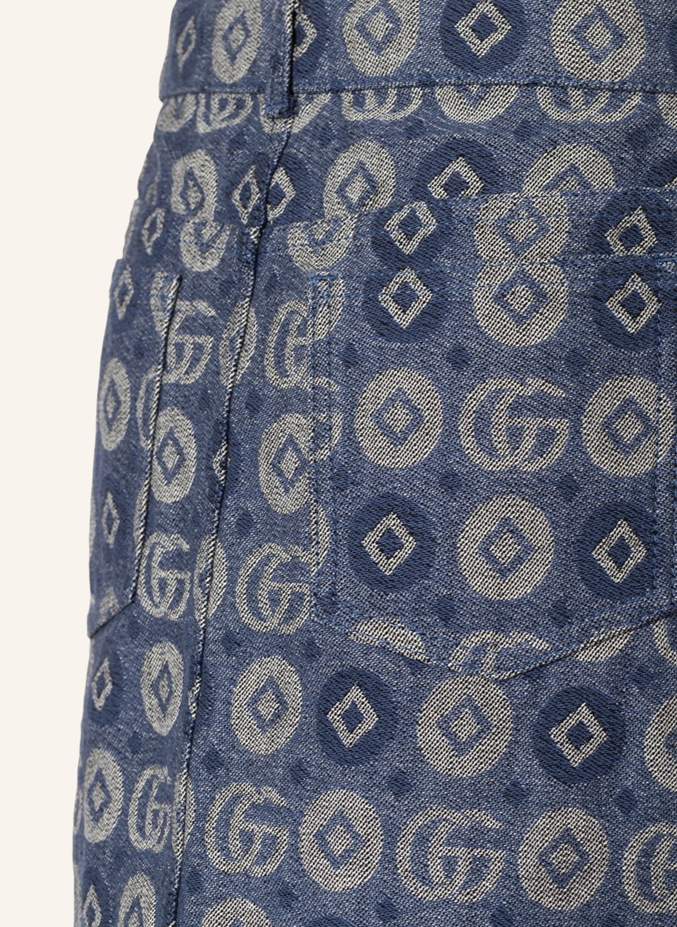 GUCCI Spódnica jeansowa, Kolor: 4713 BLUE/IVORY/MIX (Obrazek 3)
