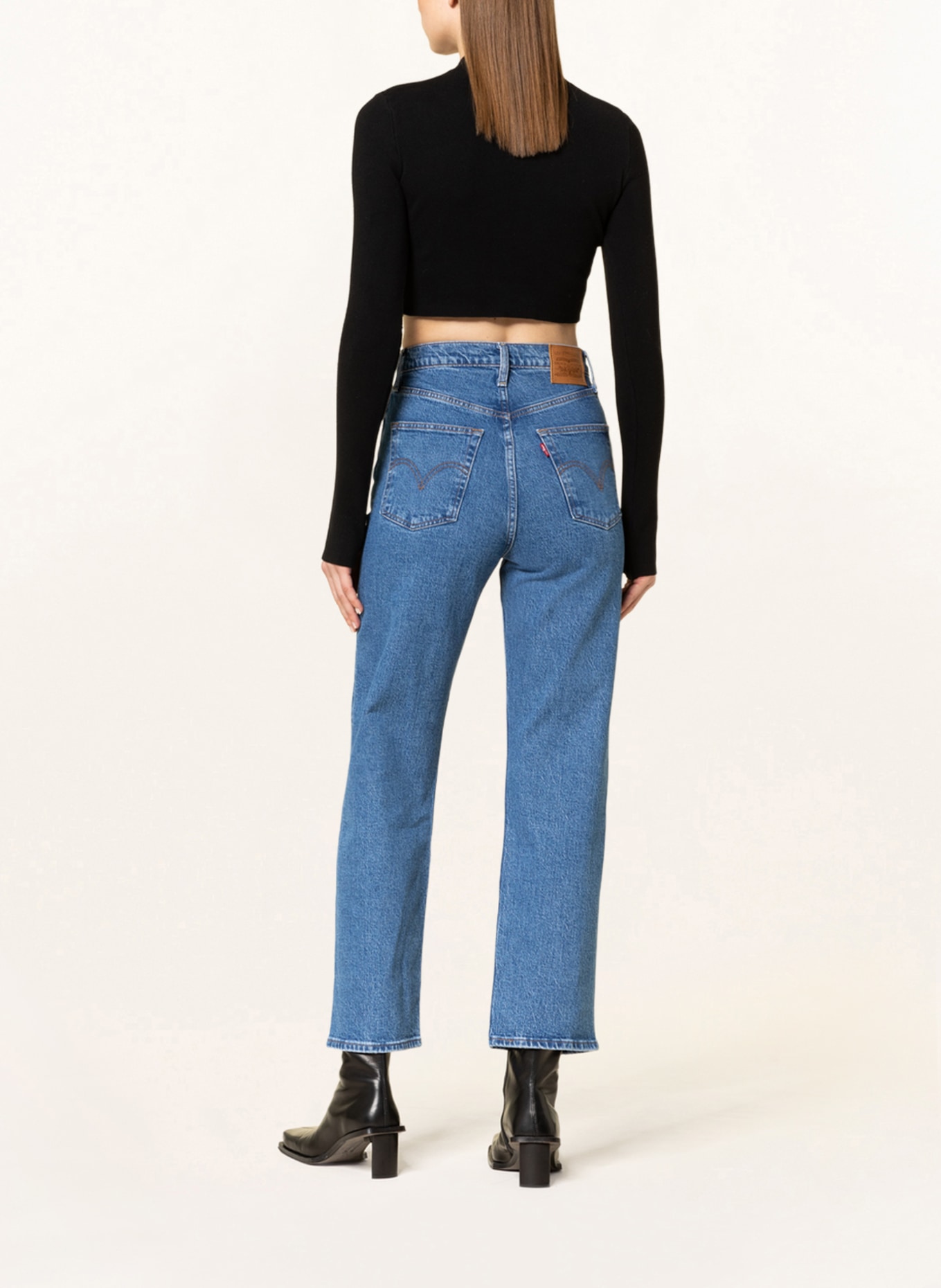 Levi's® Straight Jeans RIBCAGE STRAIGHT ANKLE, Farbe: 17 Med Indigo - Worn In (Bild 3)