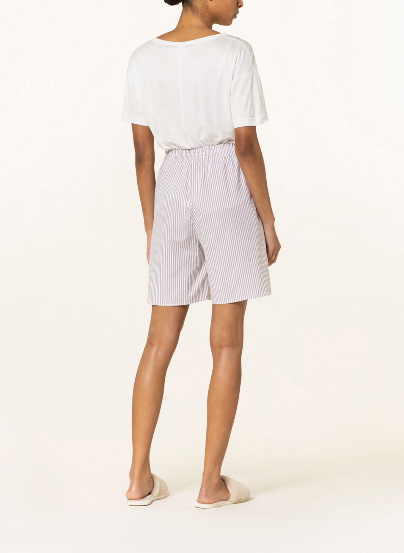 darling harbour Pajama shorts, Color: BEIGE/ ECRU (Image 3)