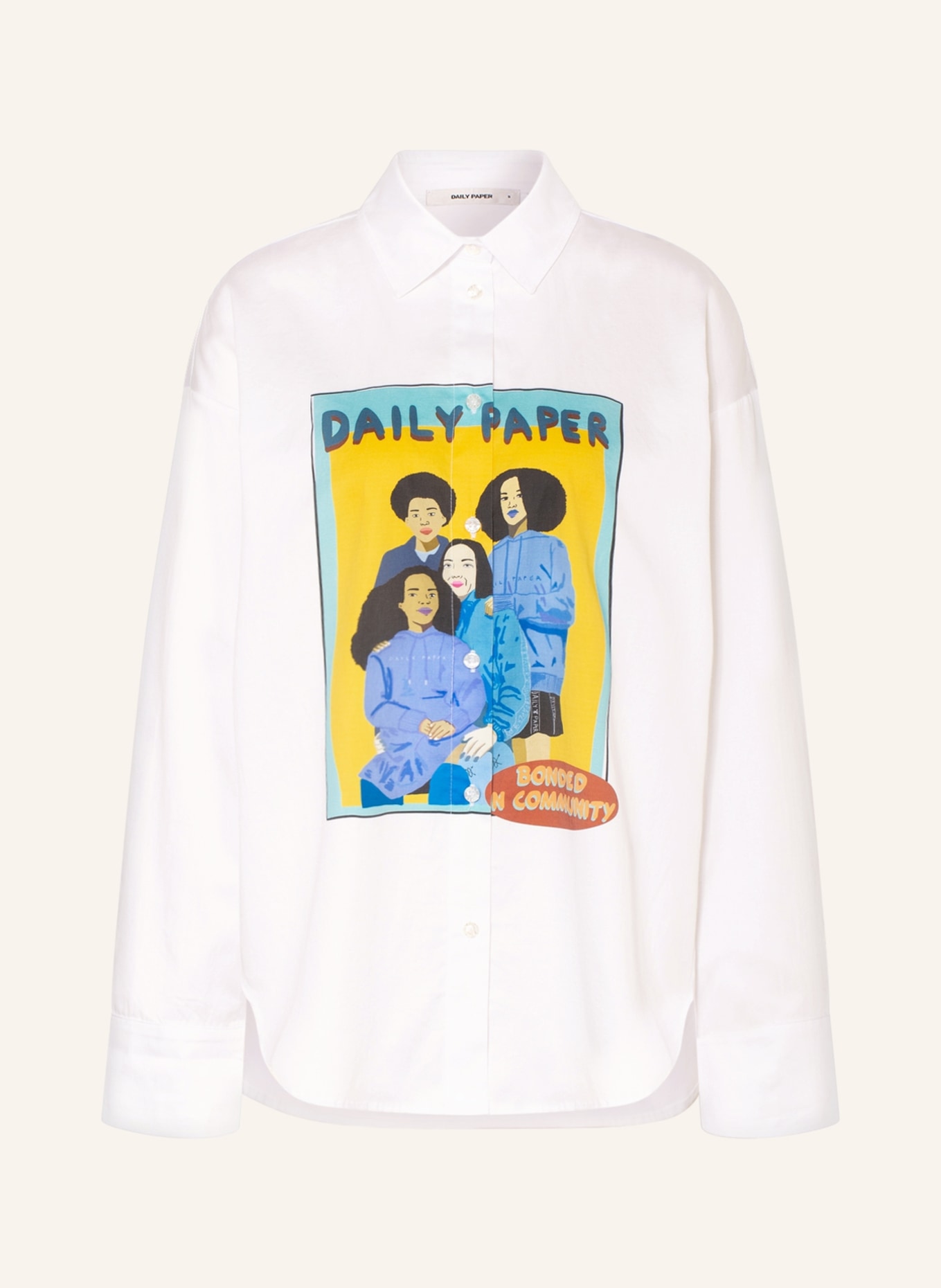 DAILY PAPER Shirt blouse HOLLY , Color: WHITE/ BLUE/ YELLOW (Image 1)