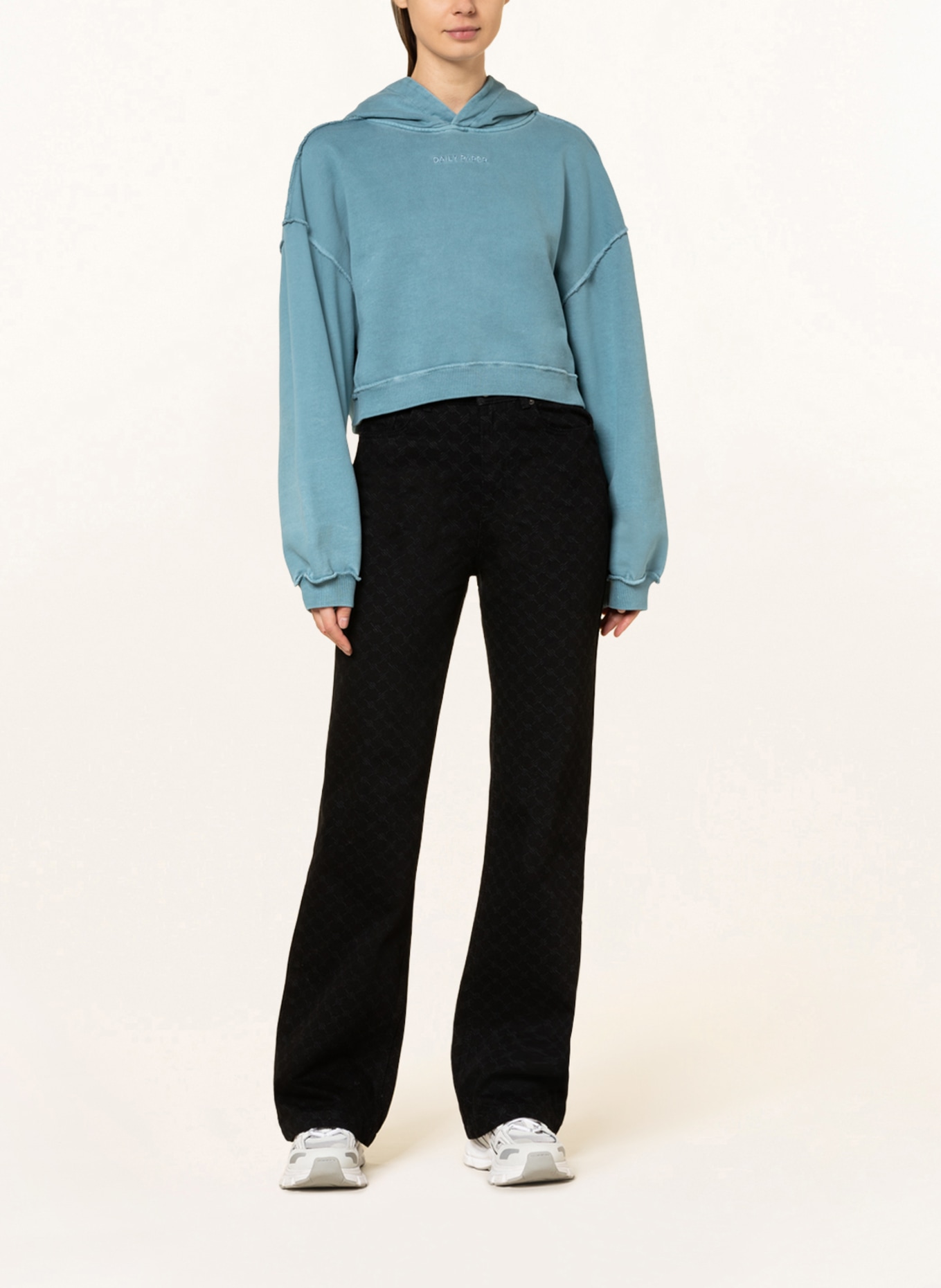 DAILY PAPER Cropped hoodie HODIERNA in light blue