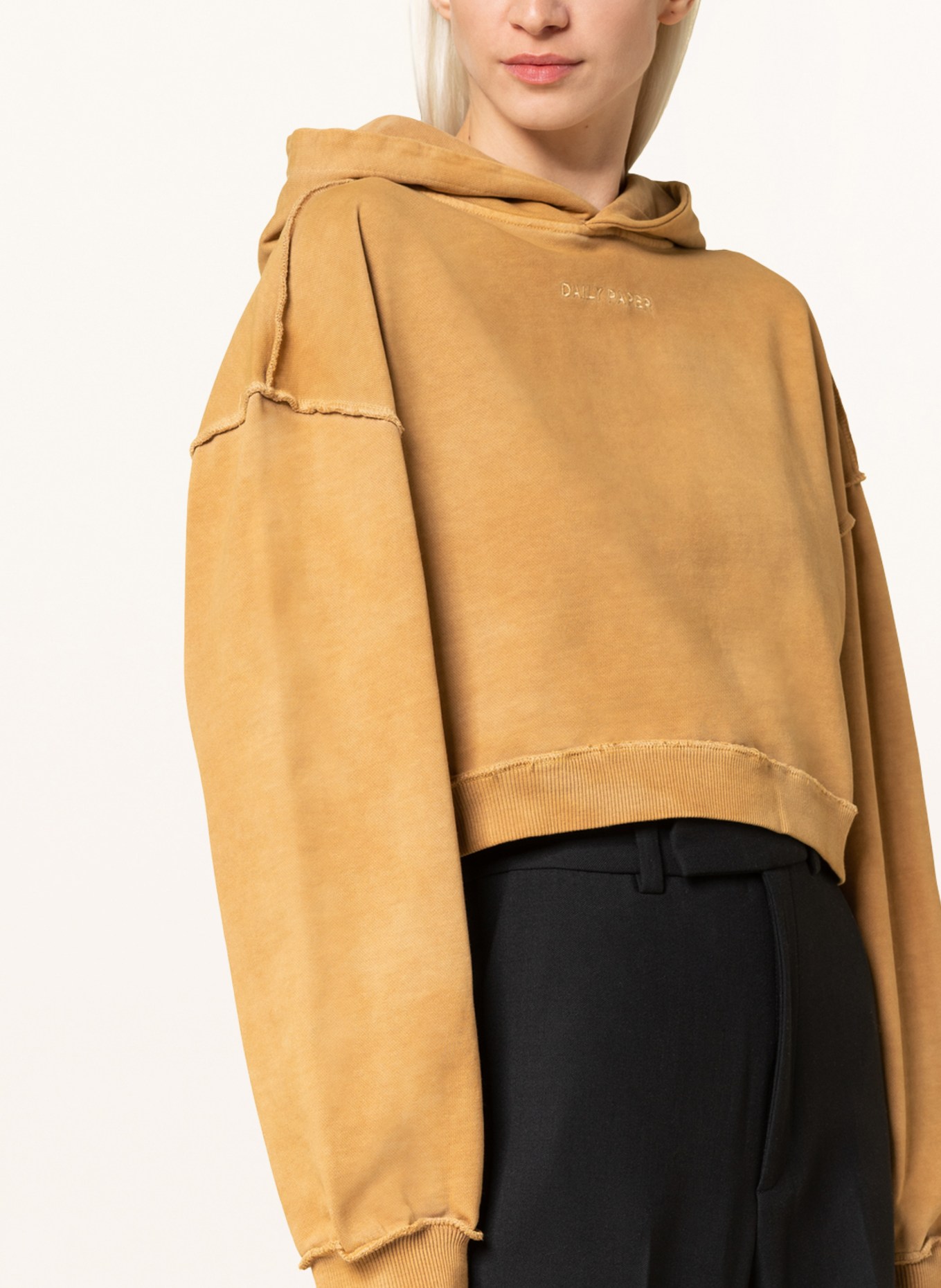 DAILY PAPER Cropped hoodie HODIERNA, Color: COGNAC (Image 5)