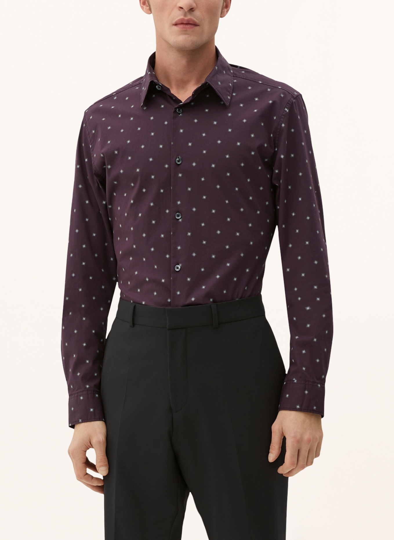 s.Oliver RED Shirt slim fit , Color: DARK RED/ GRAY/ WHITE (Image 4)