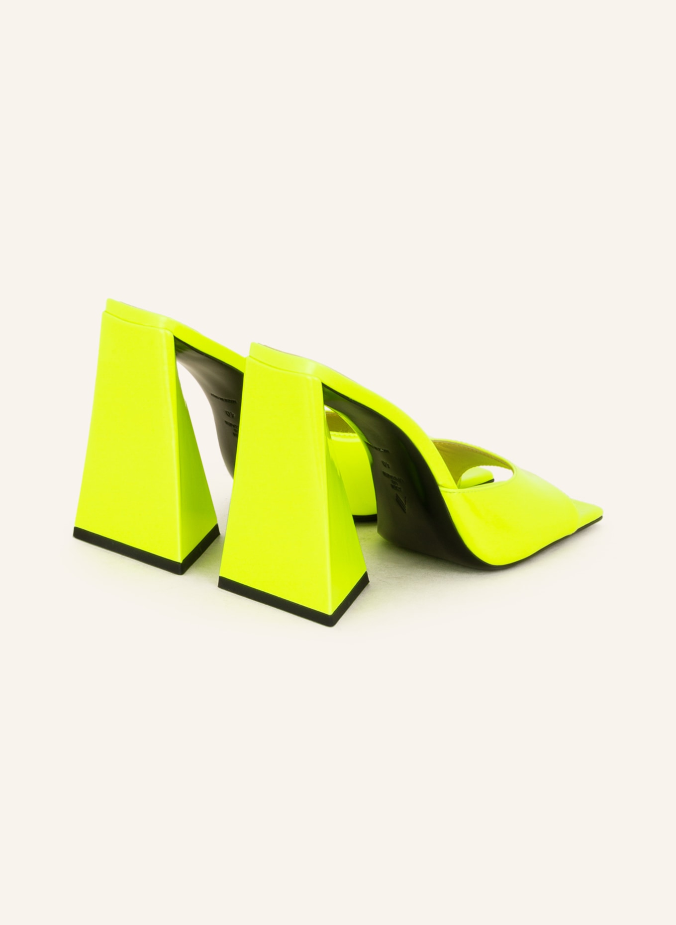 THE ATTICO Mules DEVON: NEON YELLOW