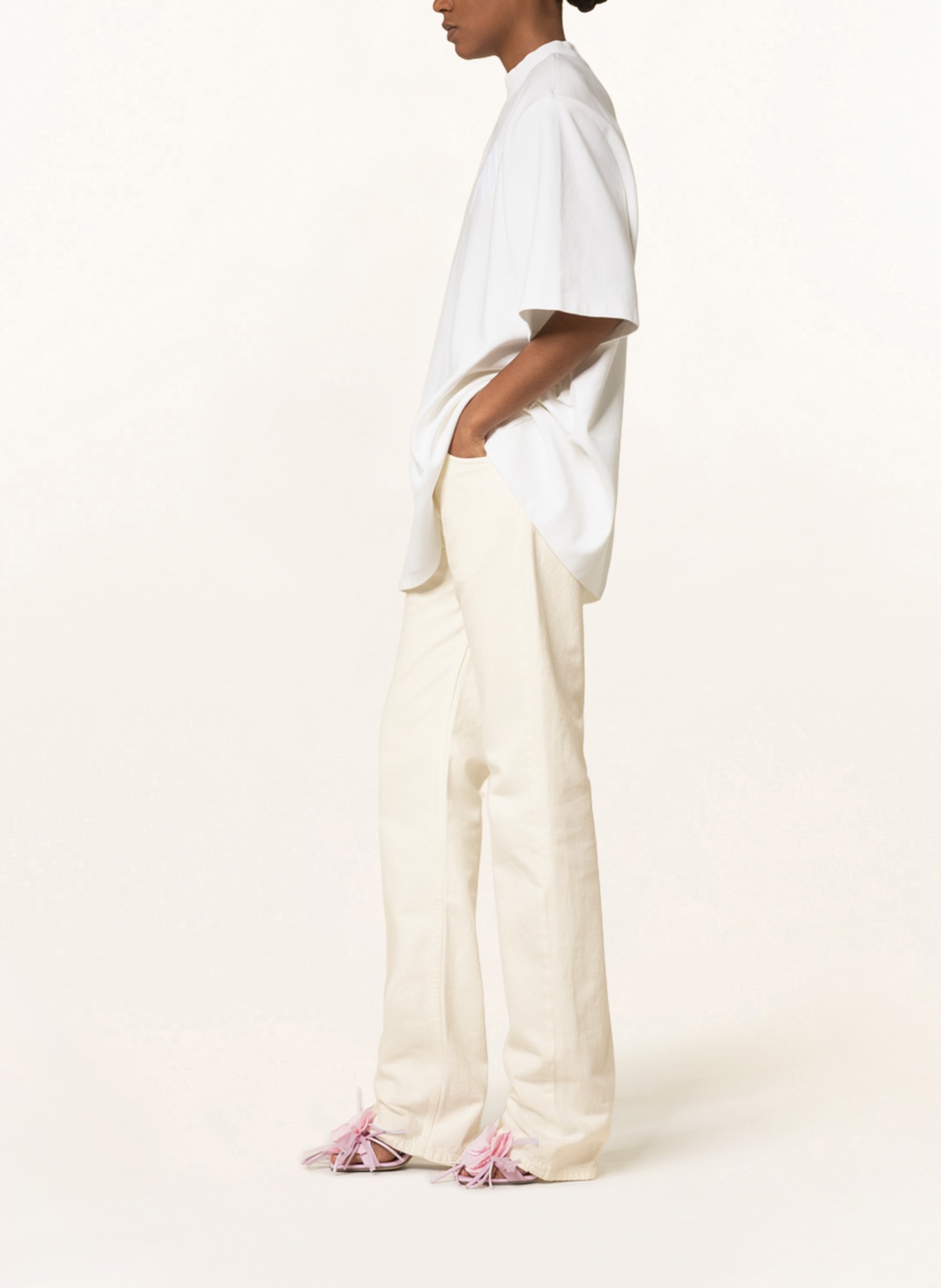 THE ATTICO Mom Jeans BOYFRIEND , Color: ECRU (Image 4)