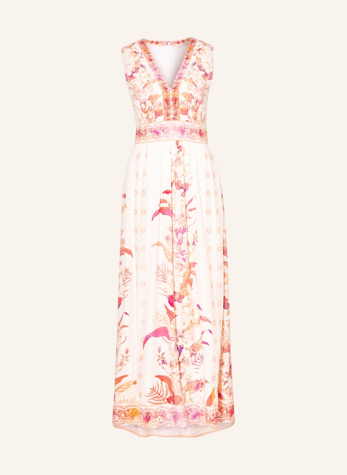 GUESS Dress GISEL, Color: WHITE/ ORANGE/ PINK (Image 1)