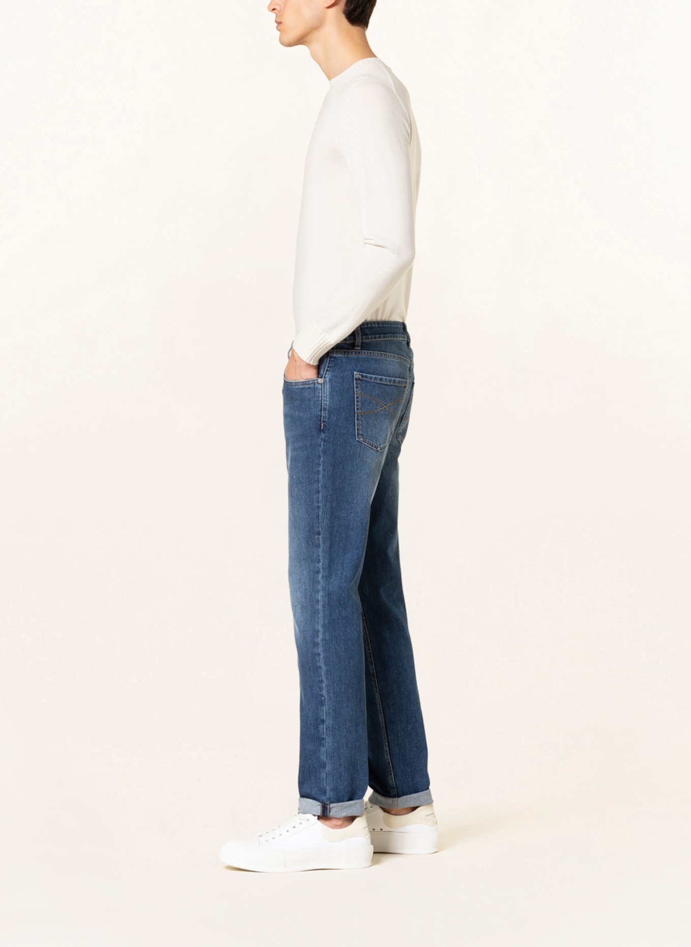 BRUNELLO CUCINELLI Jeans traditional fit , Color: C1471 Mid Blue (Image 4)