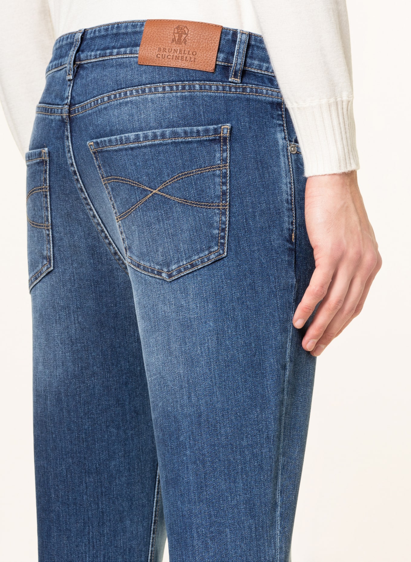 BRUNELLO CUCINELLI Jeans traditional fit , Color: C1471 Mid Blue (Image 5)